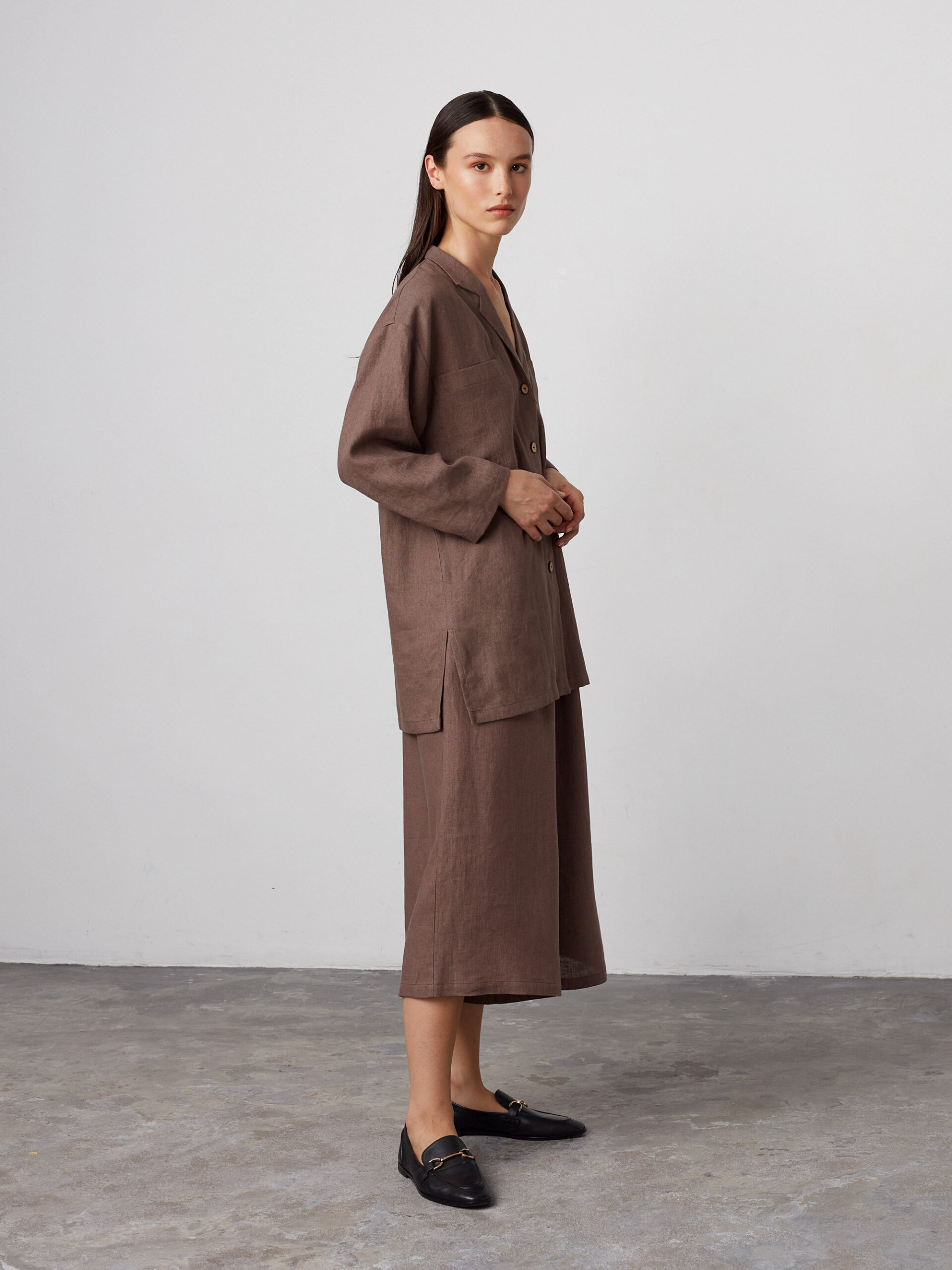 JAYDEN Wide Leg Linen Culottes - Image 2