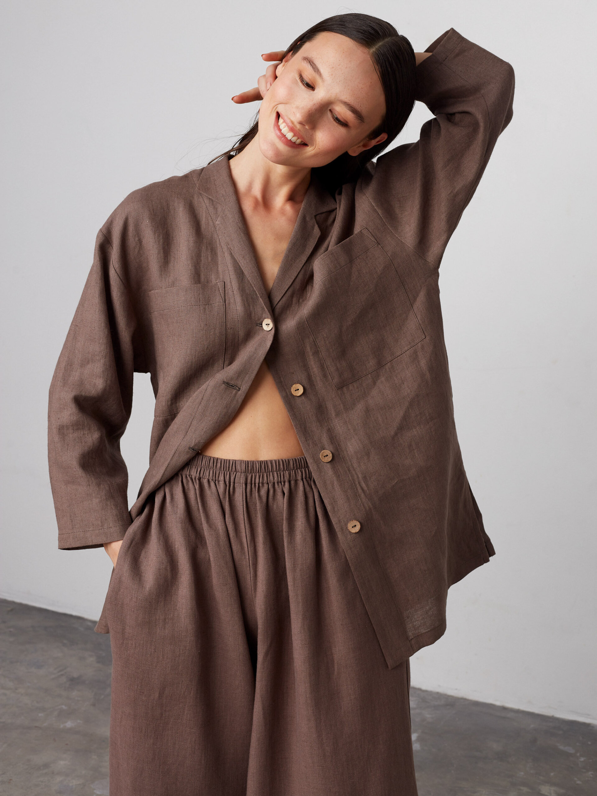 JAYDEN Wide Leg Linen Culottes - Image 4
