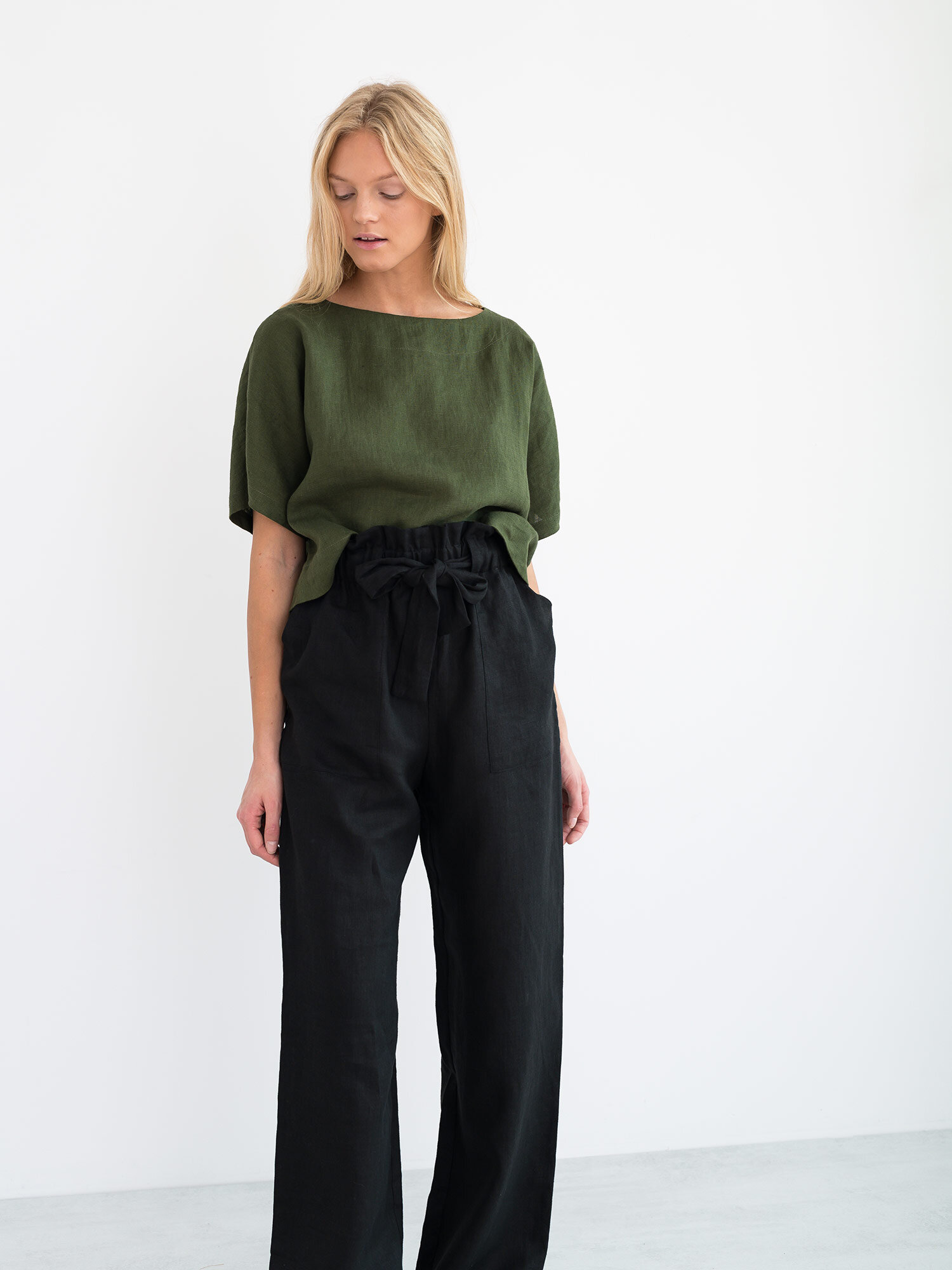 JULIET Wide Leg Linen Pants - Image 2