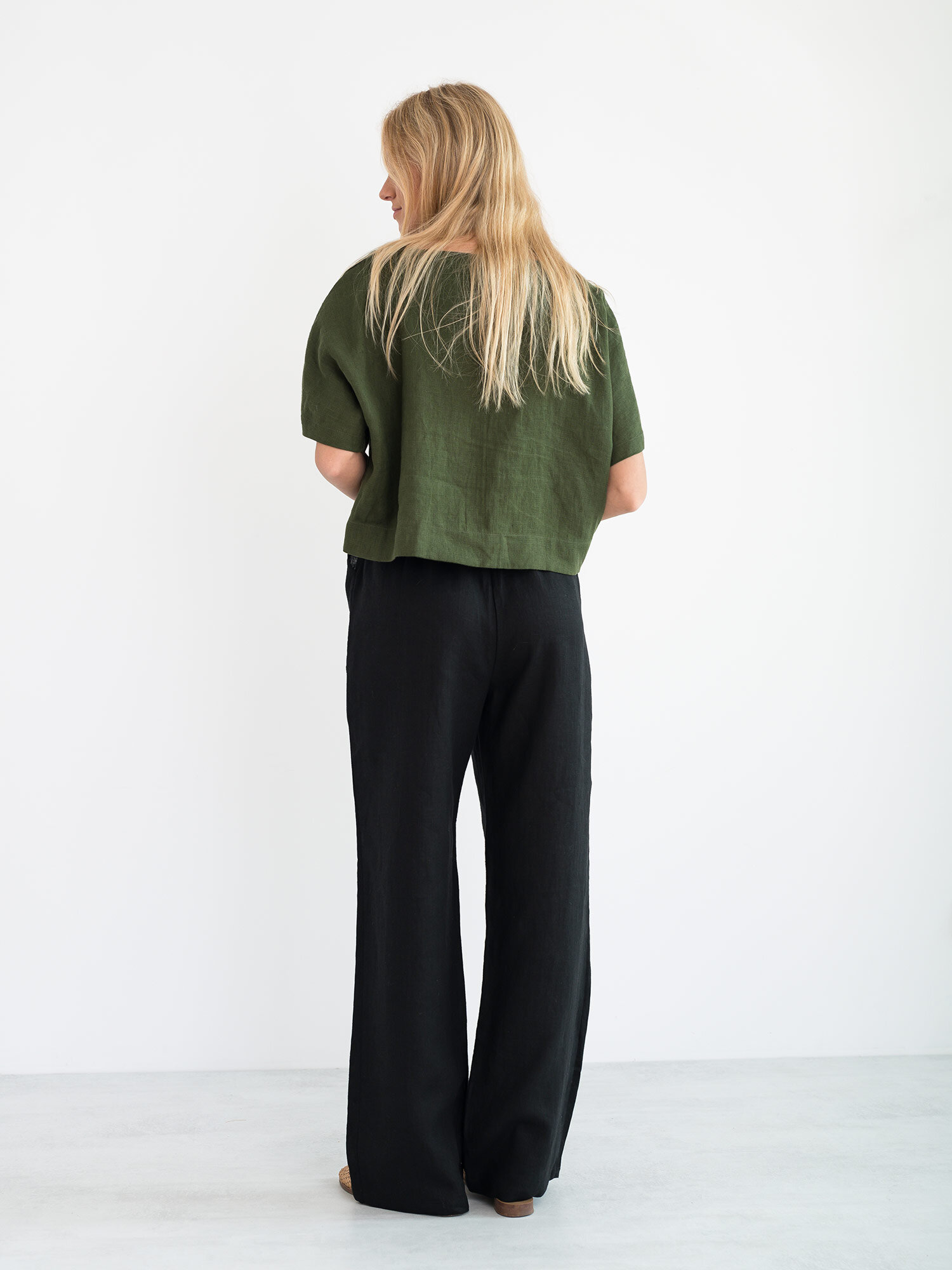 JULIET Wide Leg Linen Pants - Image 5