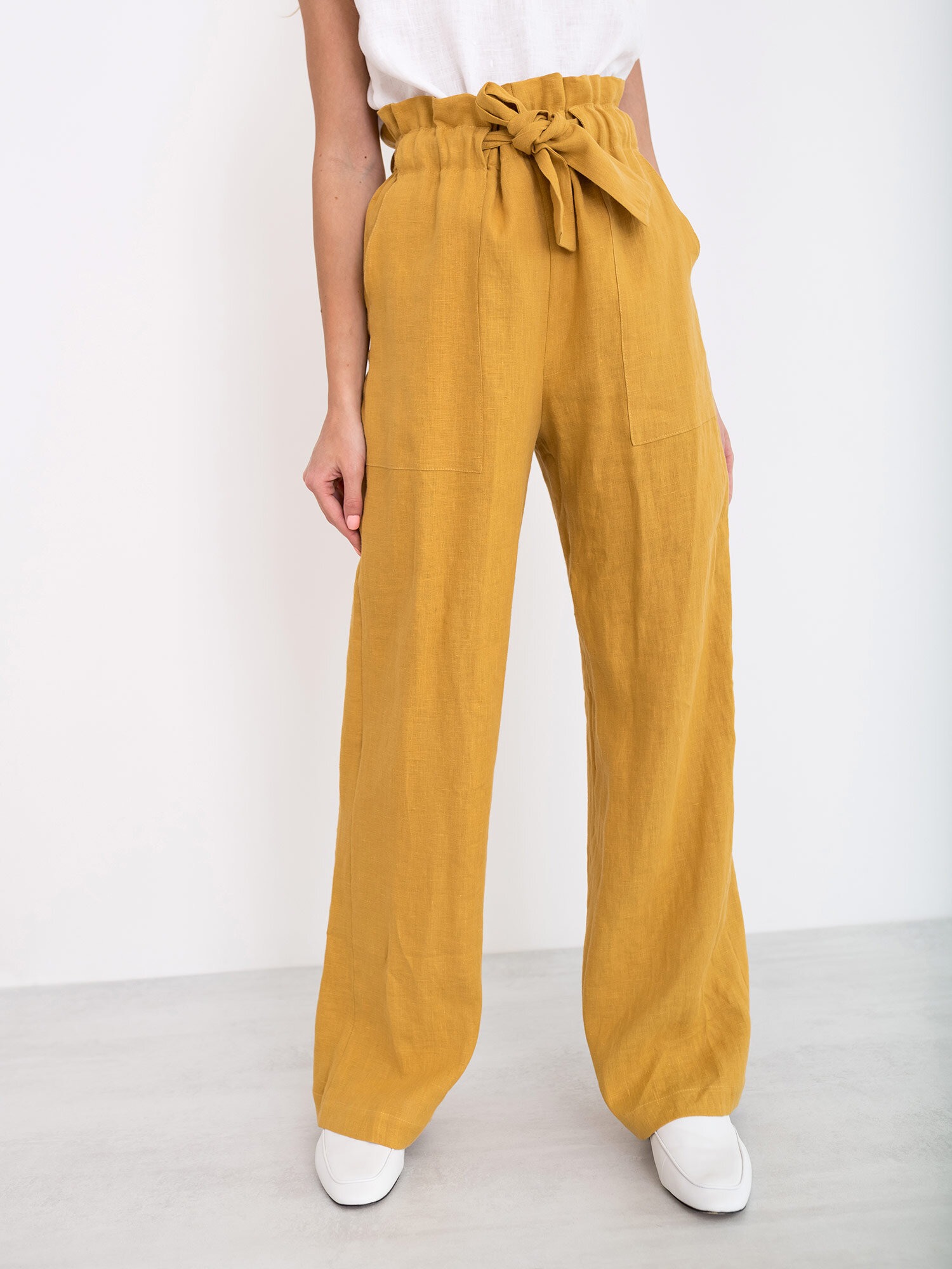 JULIET Wide Leg Linen Pants - Image 2