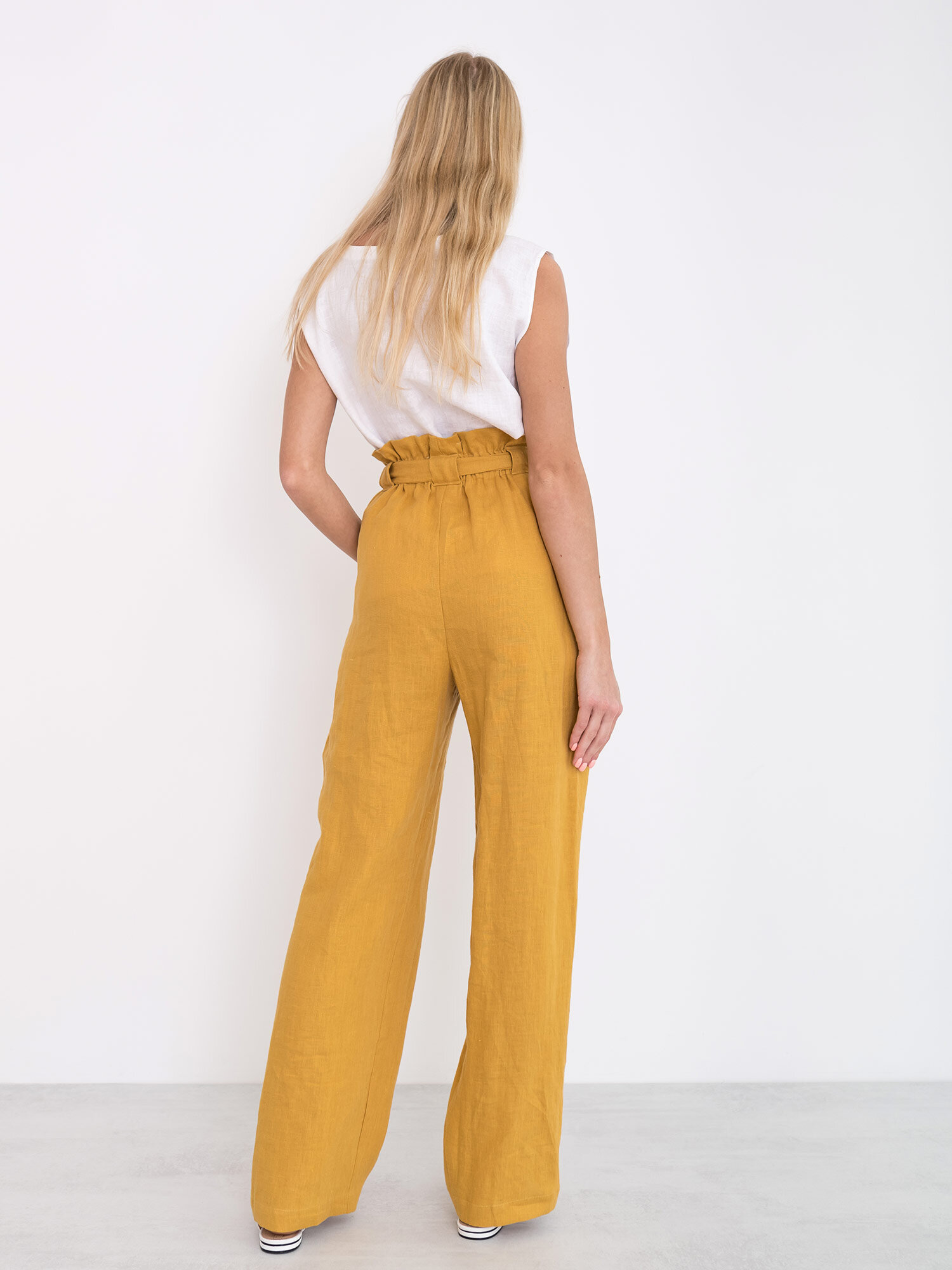 JULIET Wide Leg Linen Pants - Image 5