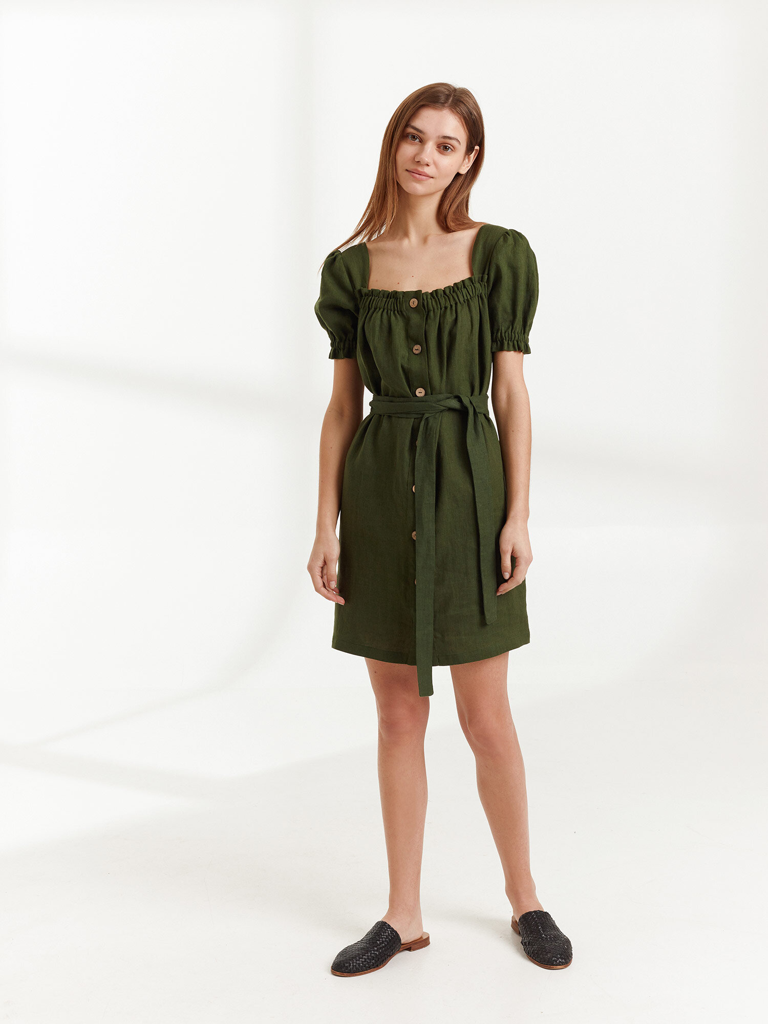 JULY Linen Button Down Dress - Image 2