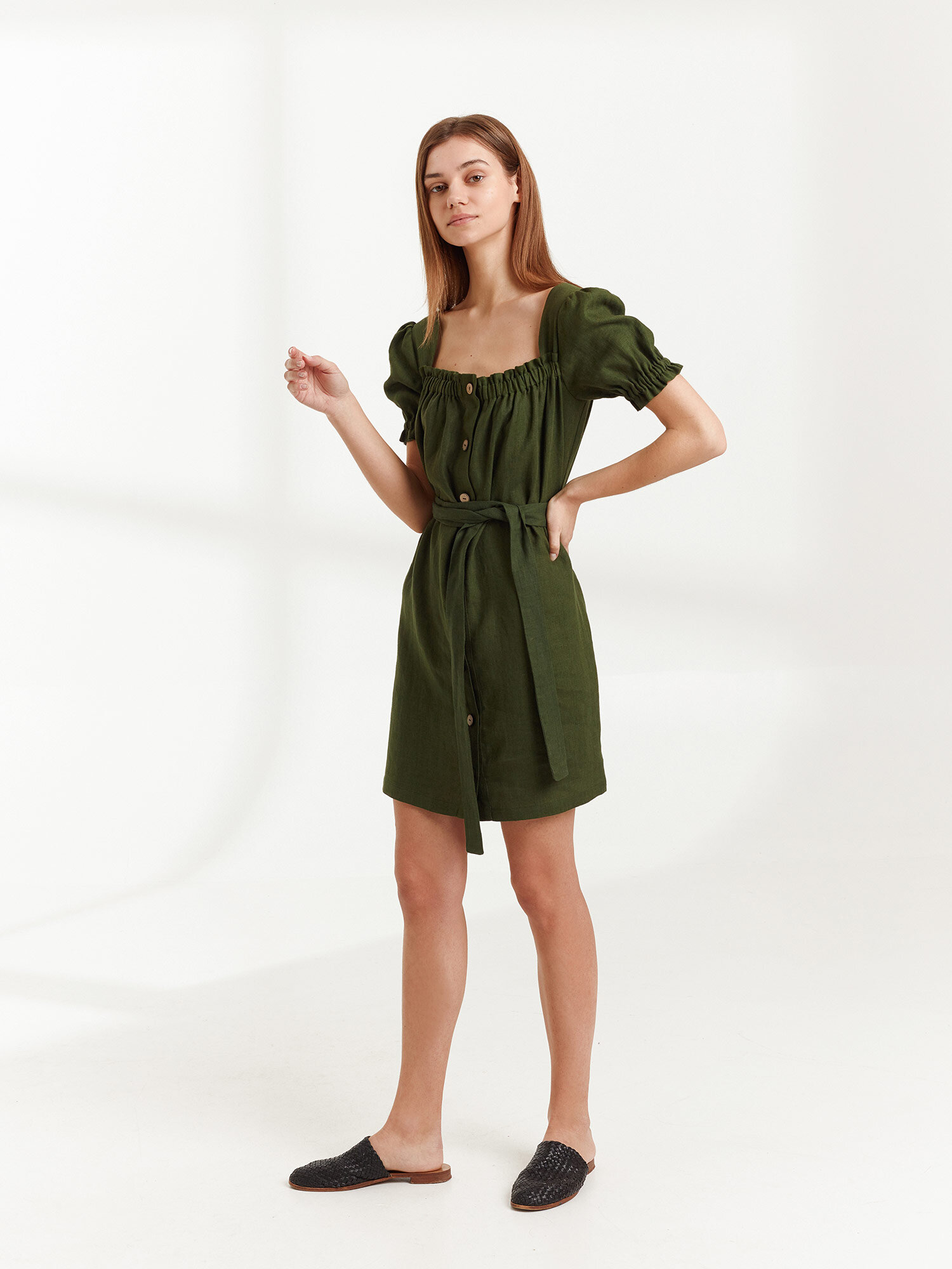 JULY Linen Button Down Dress - Image 4