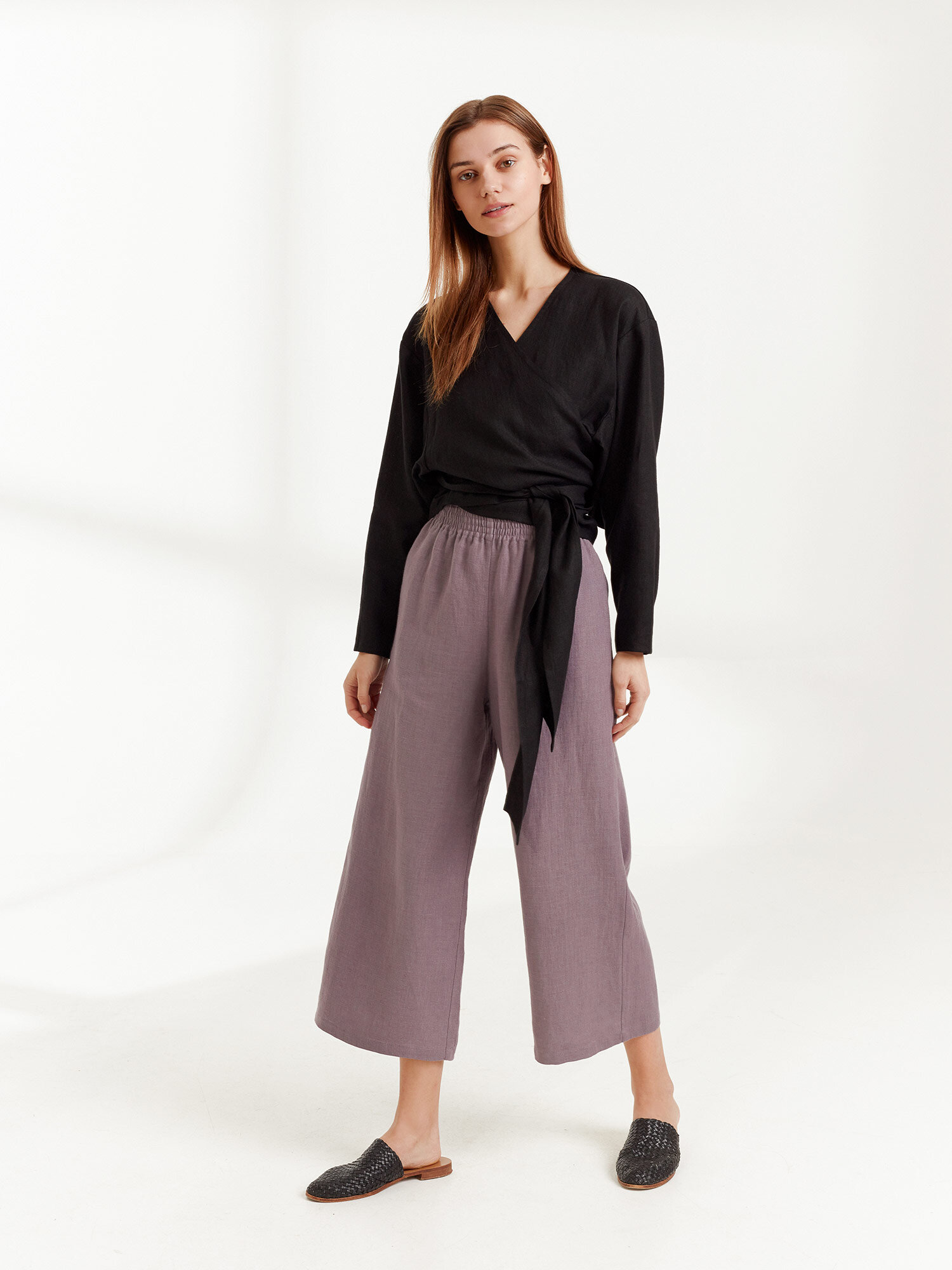 JUNE Linen Wrap Top - Image 2