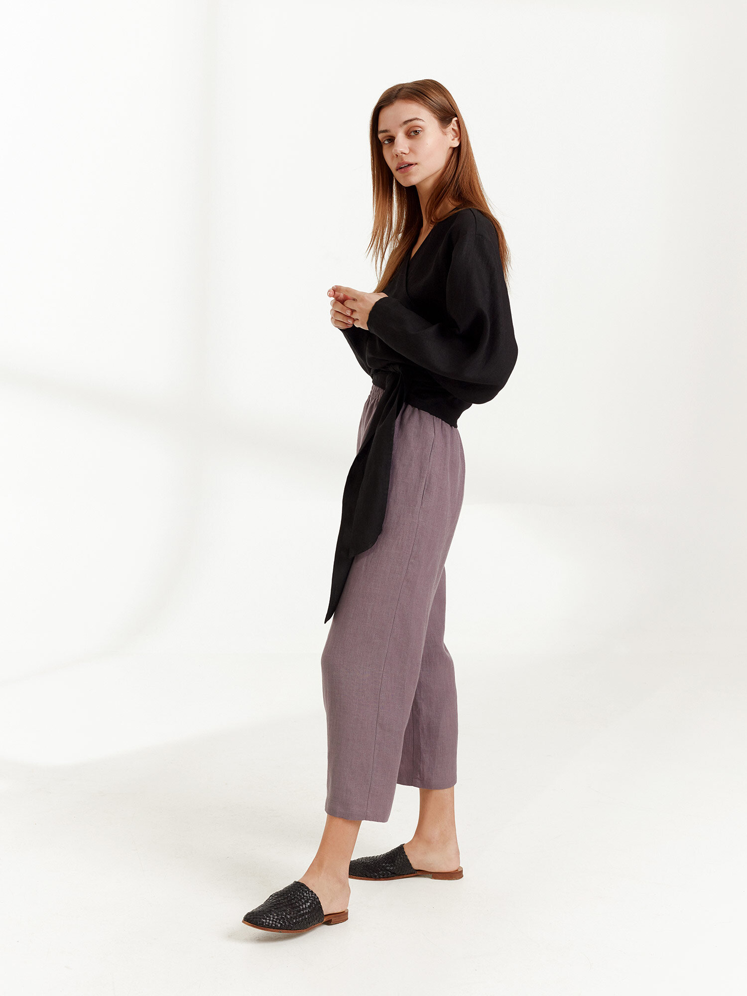 JUNE Linen Wrap Top - Image 3