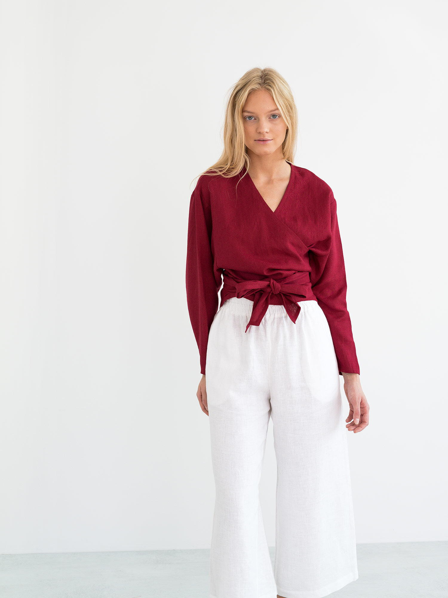 JUNE Linen Wrap Top - Image 5