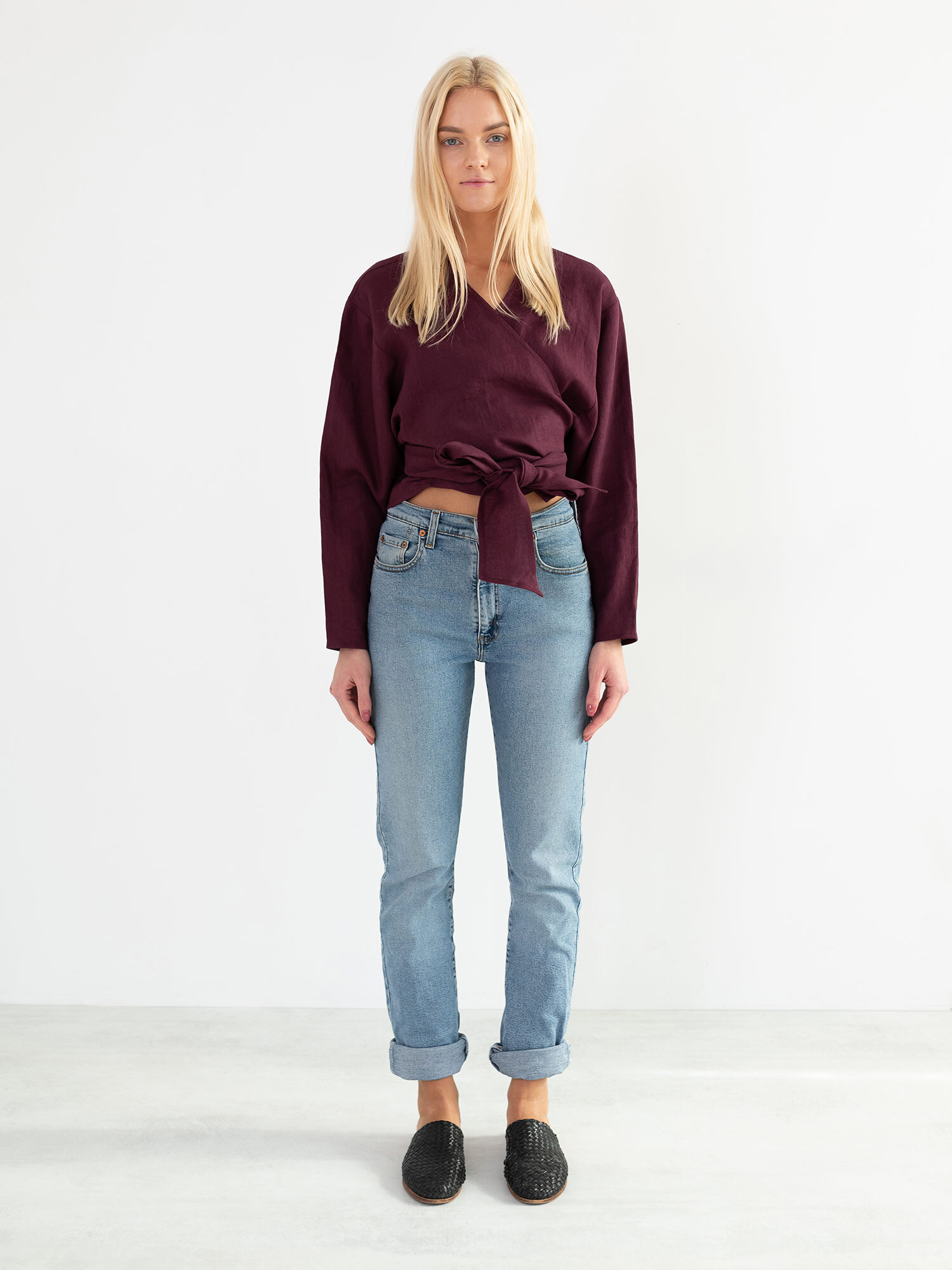 JUNE Leinen Wickeltop - Image 2