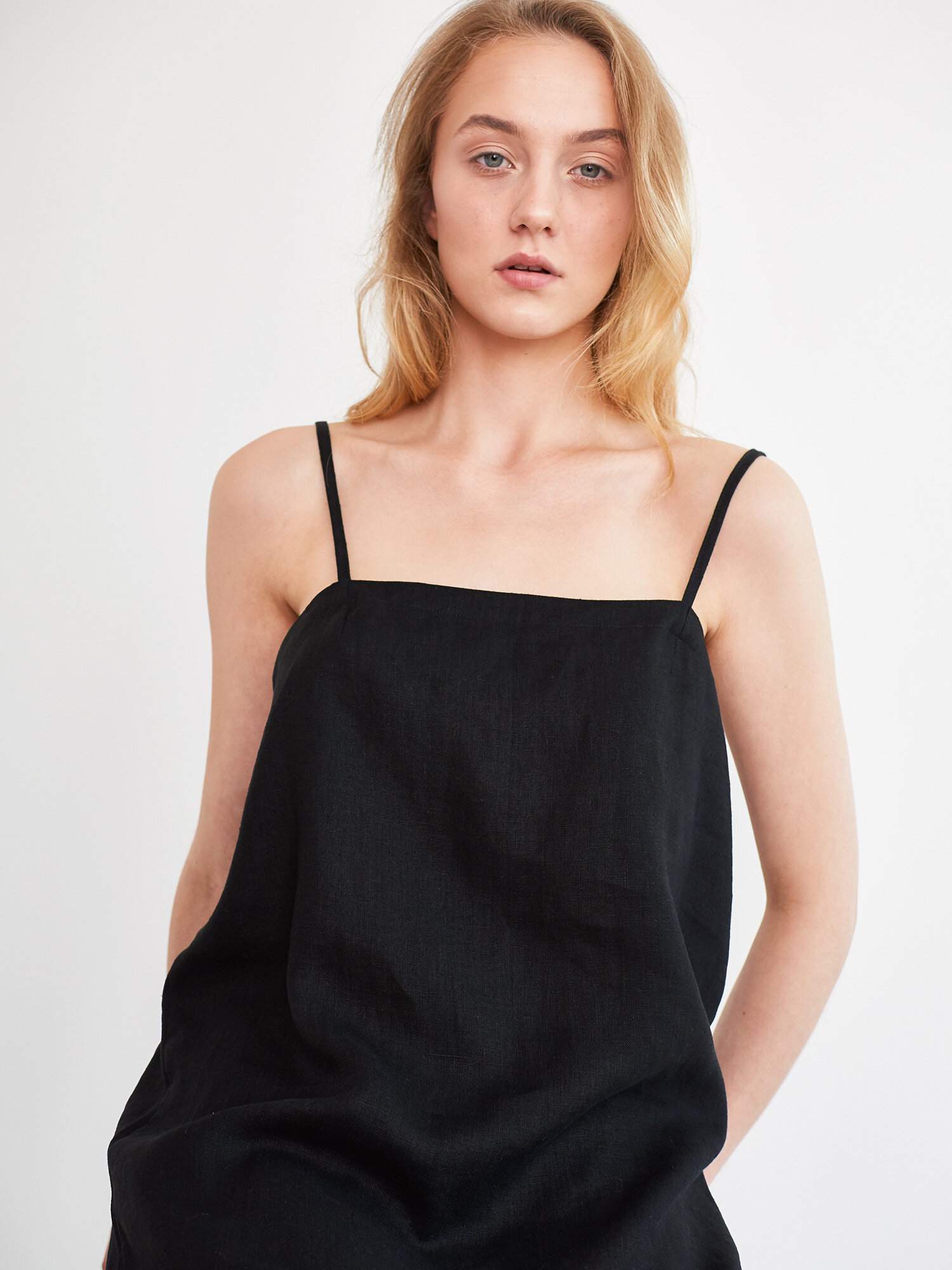 LAVENDER Linen Slip Dress - Image 1