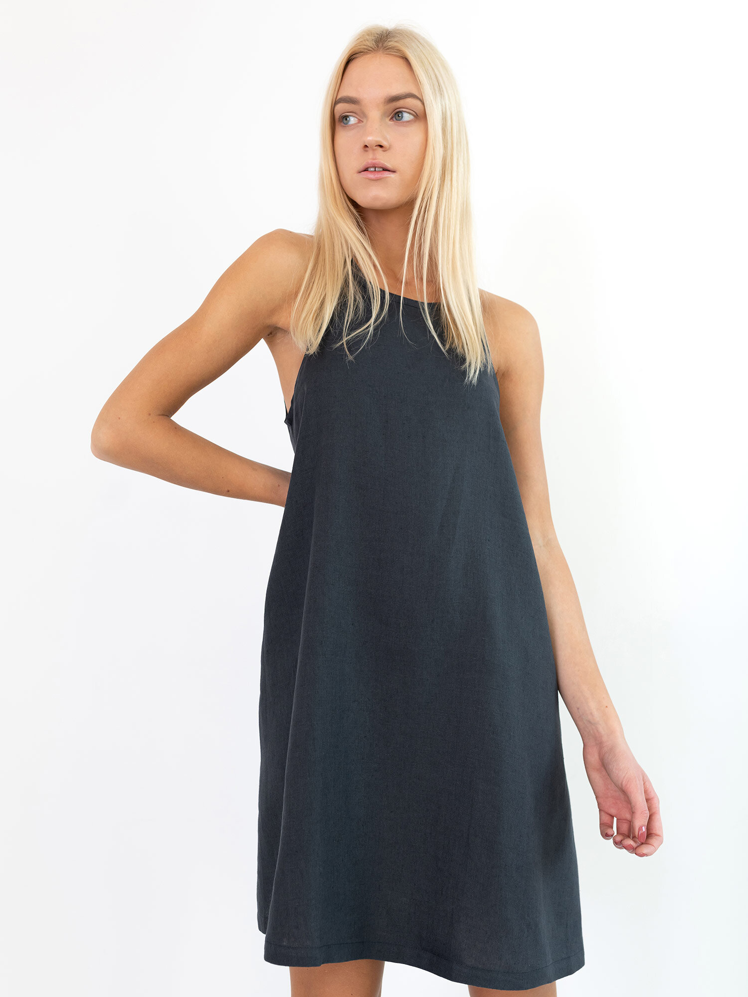 LILY Sleeveless Linen Dress - Image 3