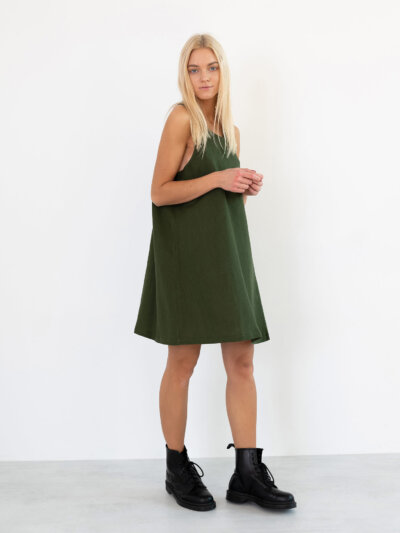 LILY Sleeveless Linen Dress