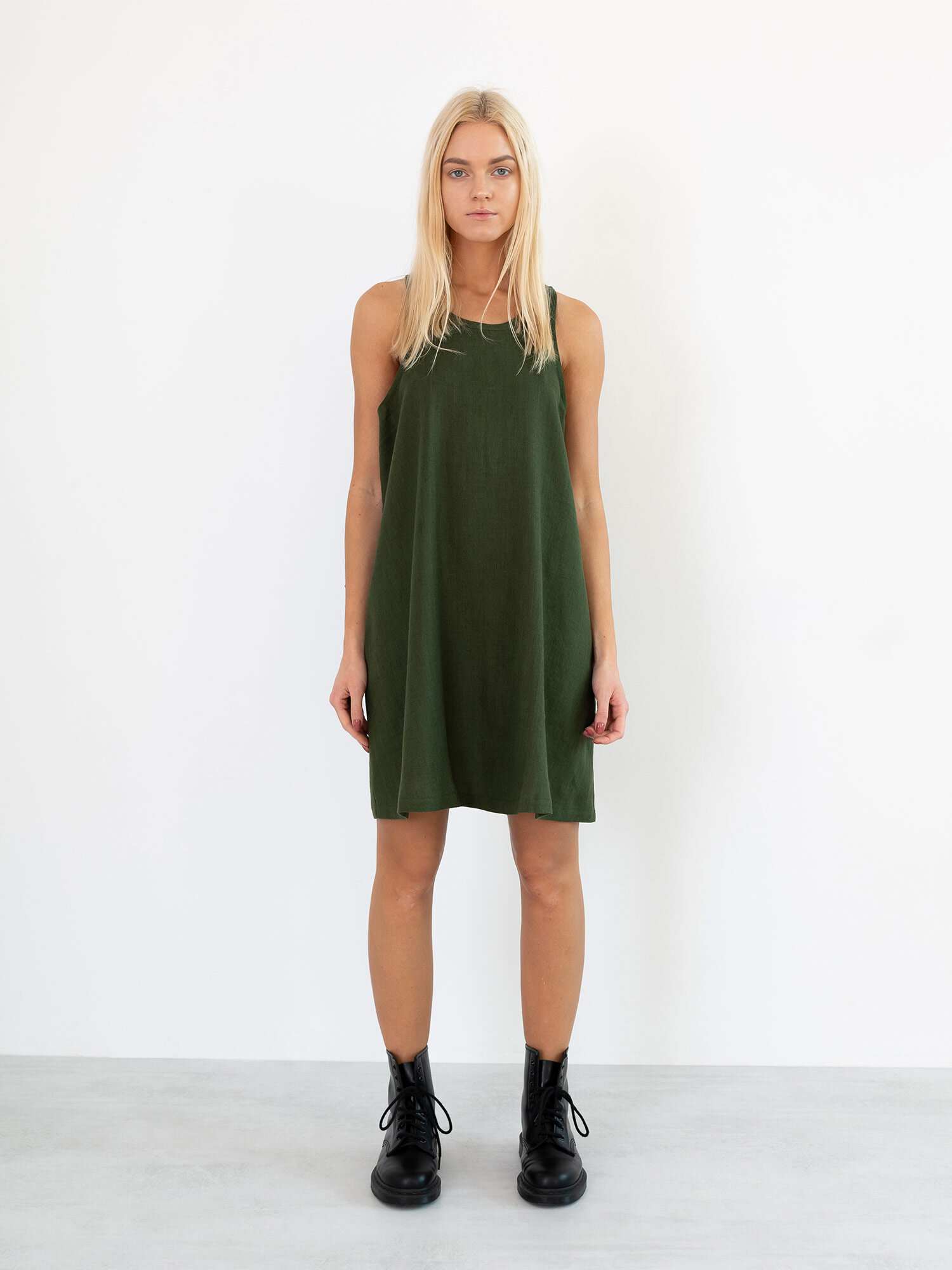 LILY Sleeveless Linen Dress - Image 2