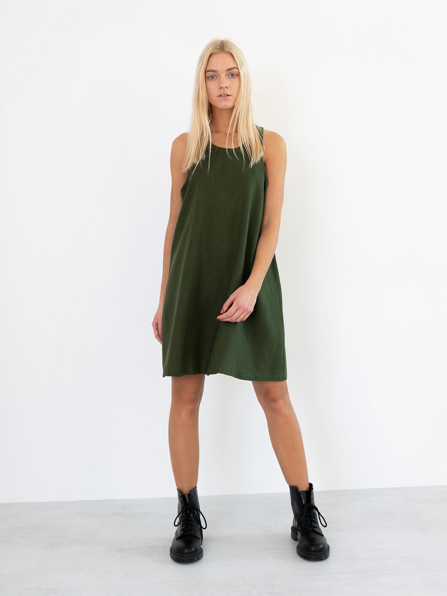 LILY Sleeveless Linen Dress - Image 3