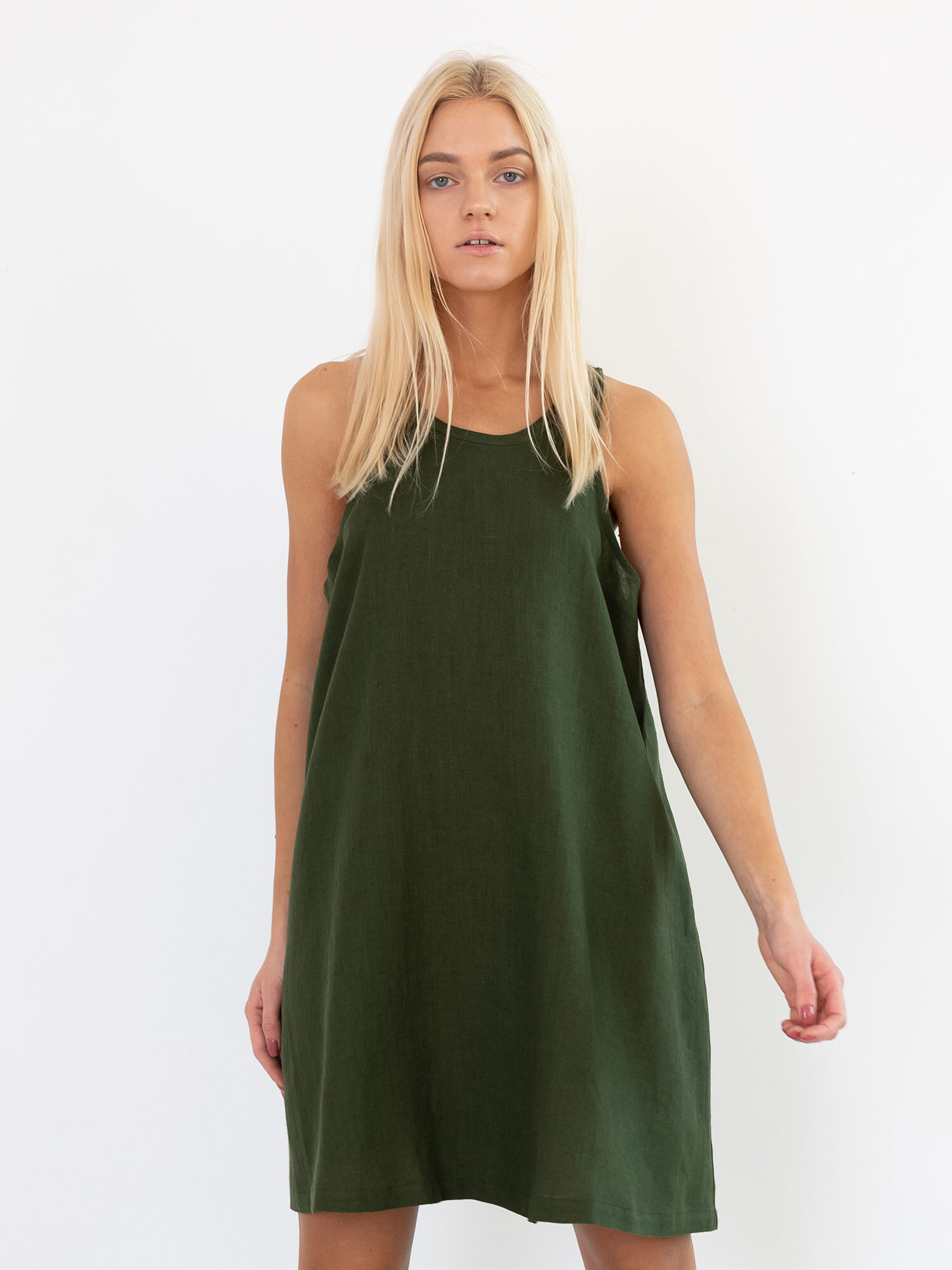 LILY Sleeveless Linen Dress - Image 4