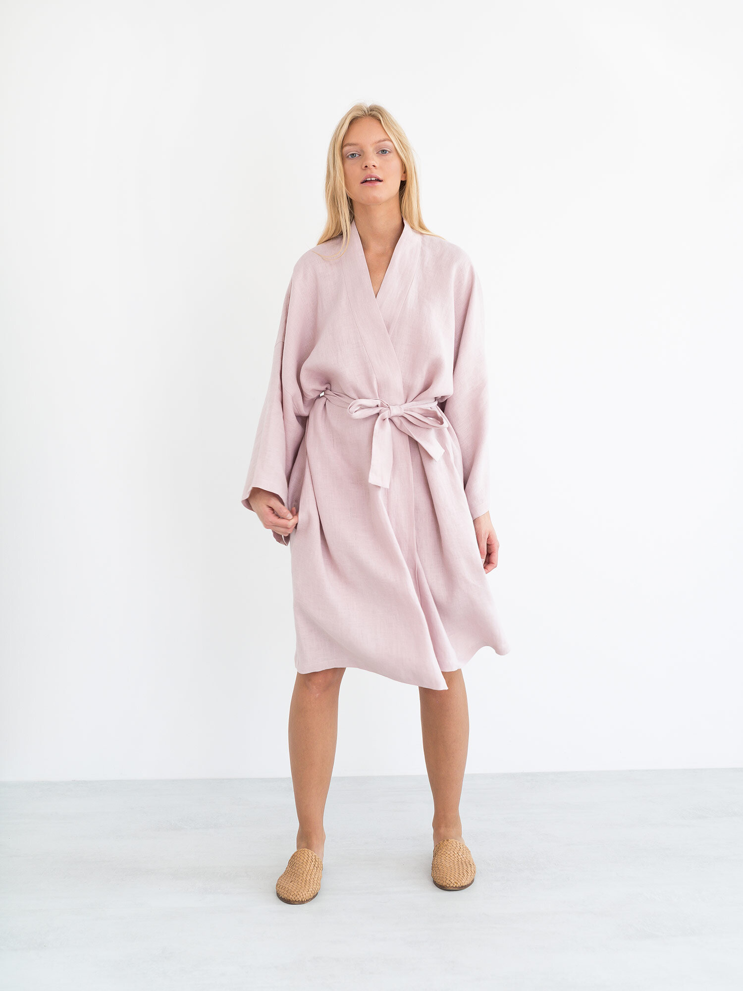 LUNA Linen Wrap Dress - Image 2