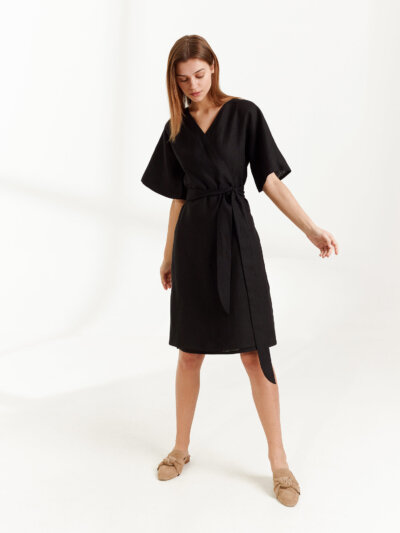 MARY Linen Wrap Dress