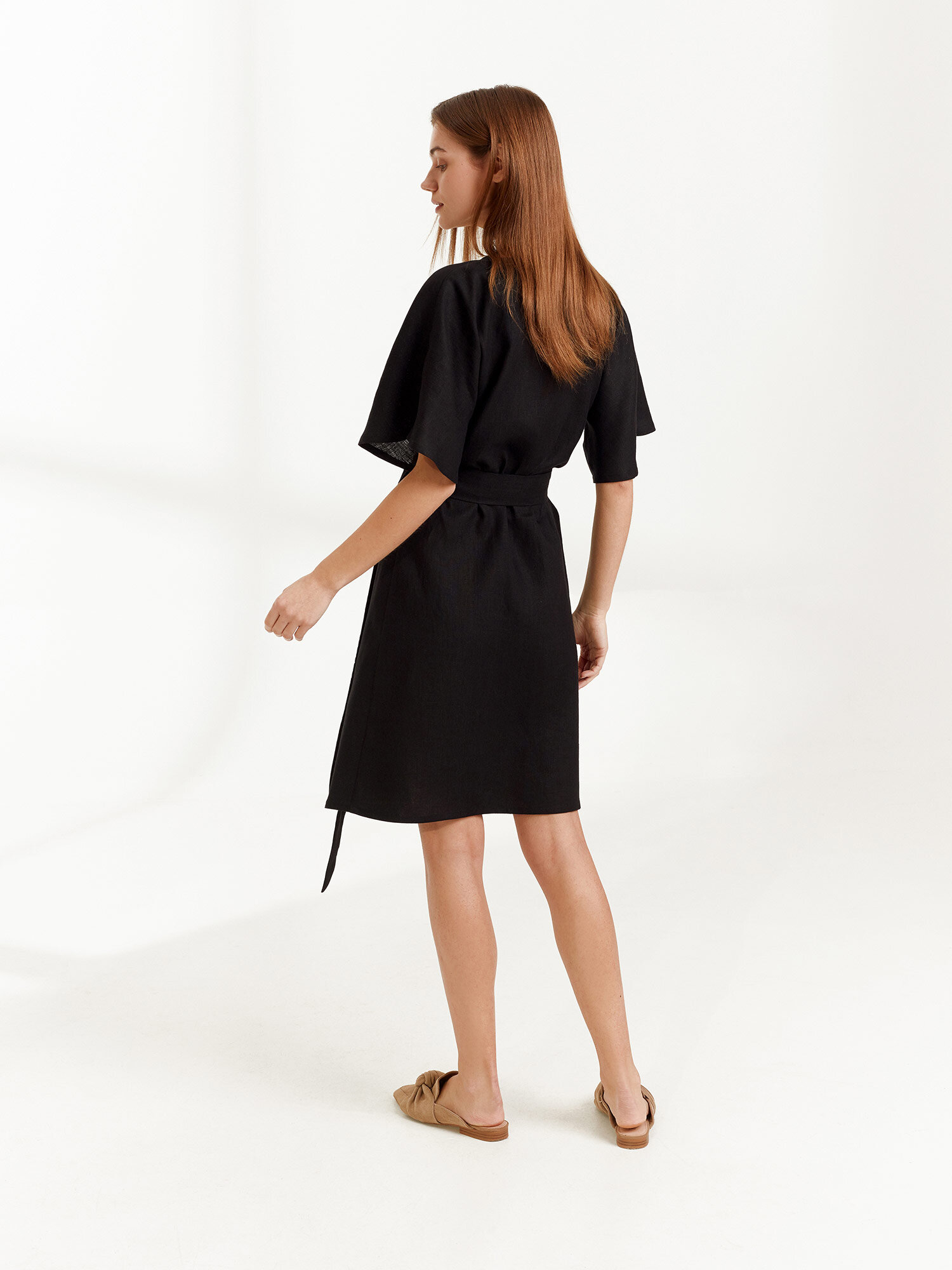 MARY Linen Wrap Dress - Image 5