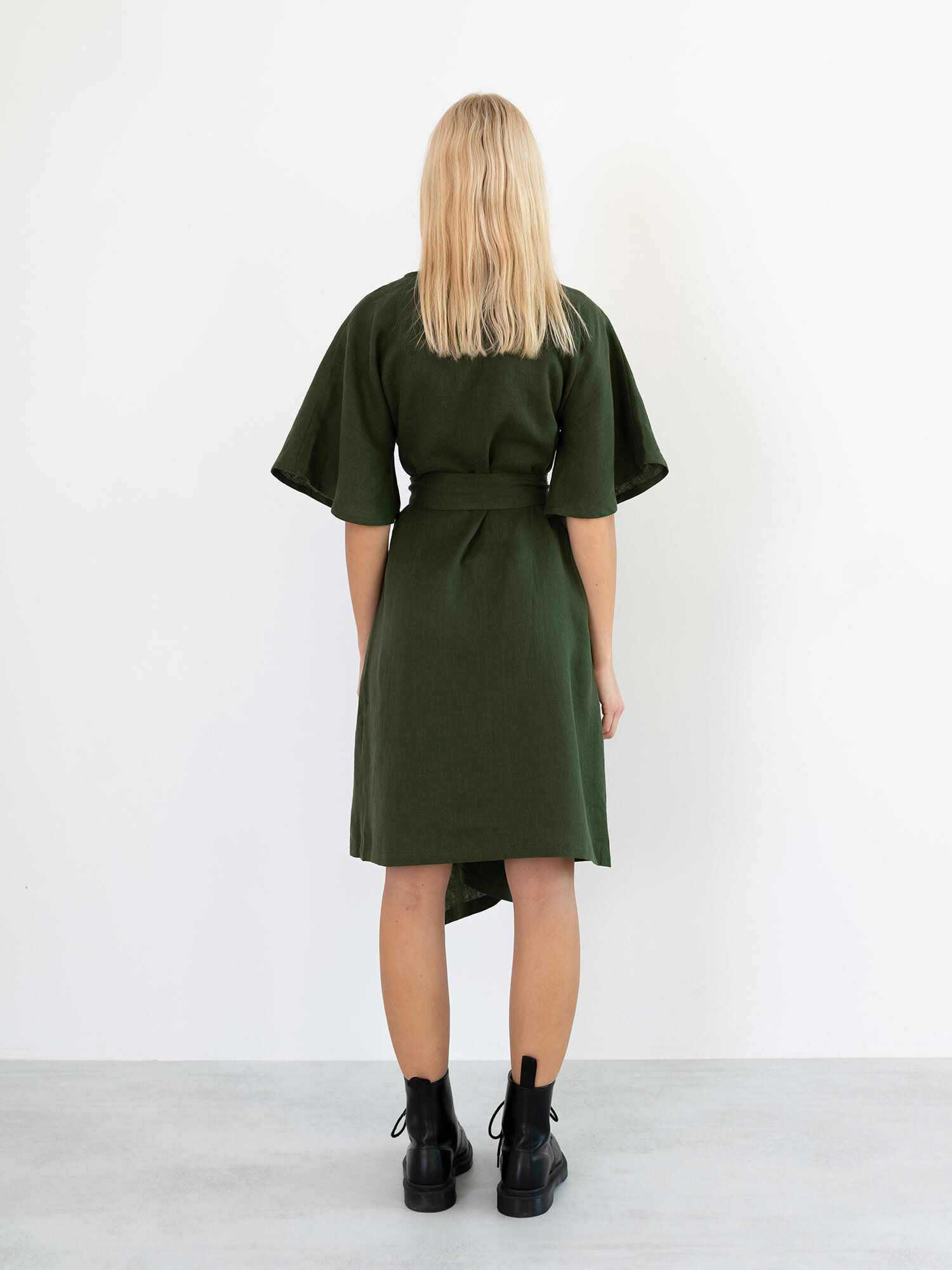 MARY Linen Wrap Dress - Image 6