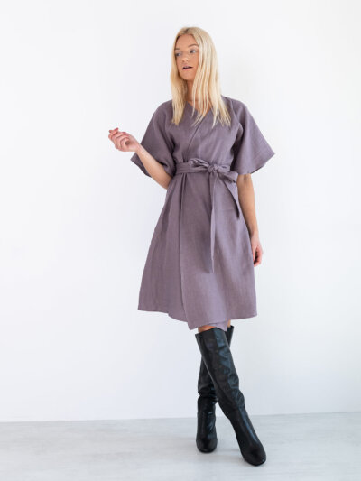 MARY Linen Wrap Dress