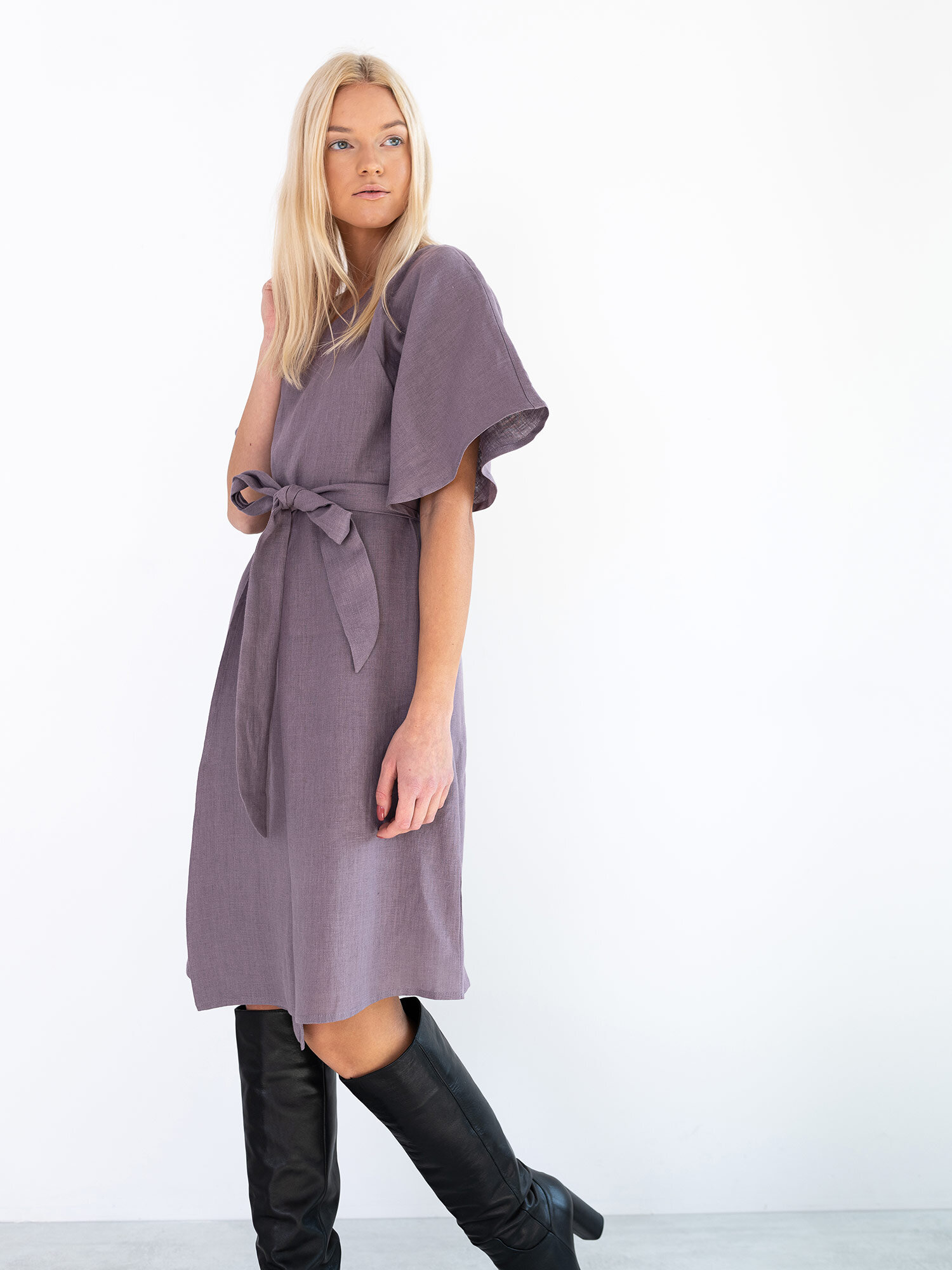 MARY Linen Wrap Dress - Image 2