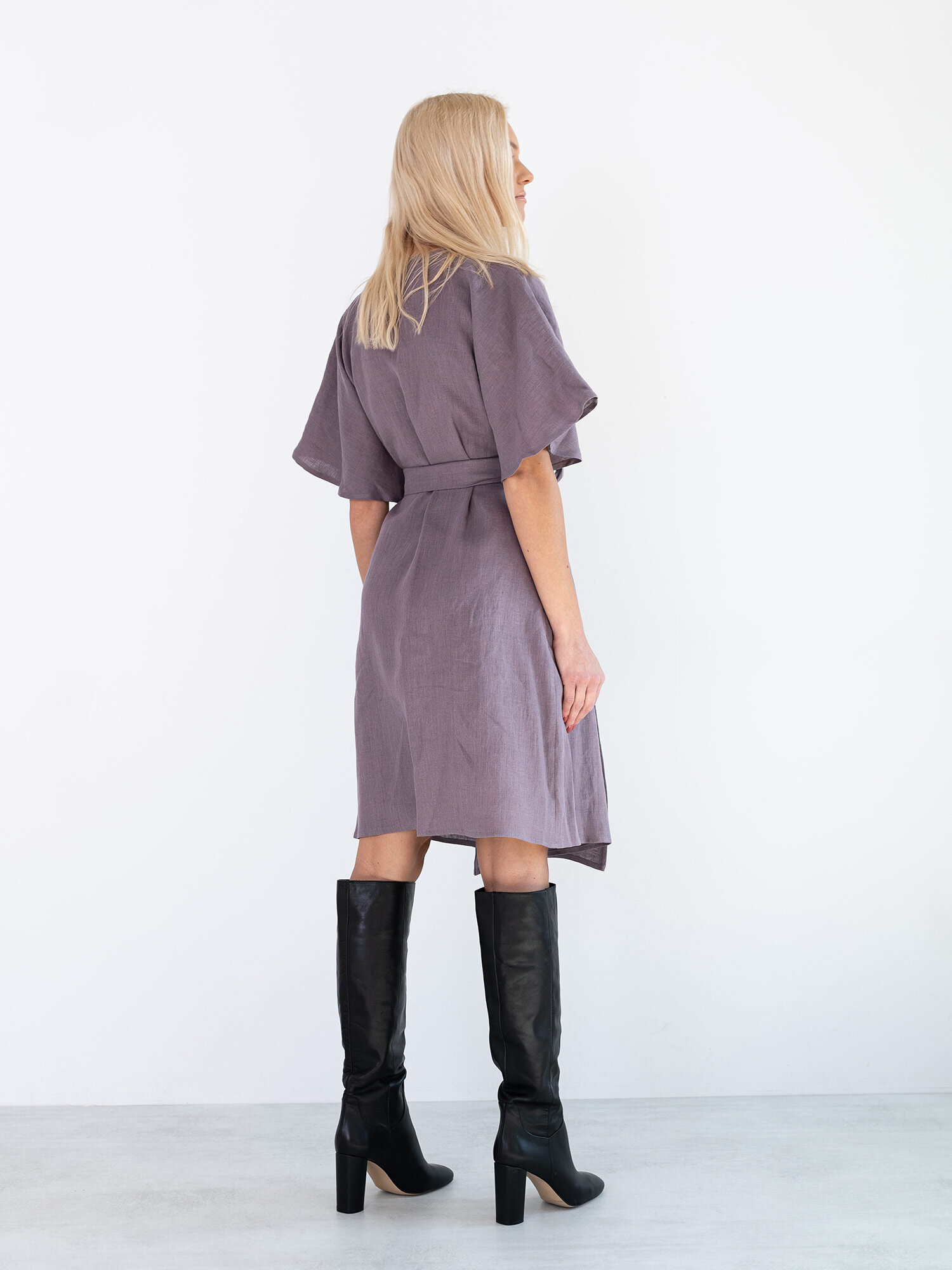 MARY Linen Wrap Dress - Image 6