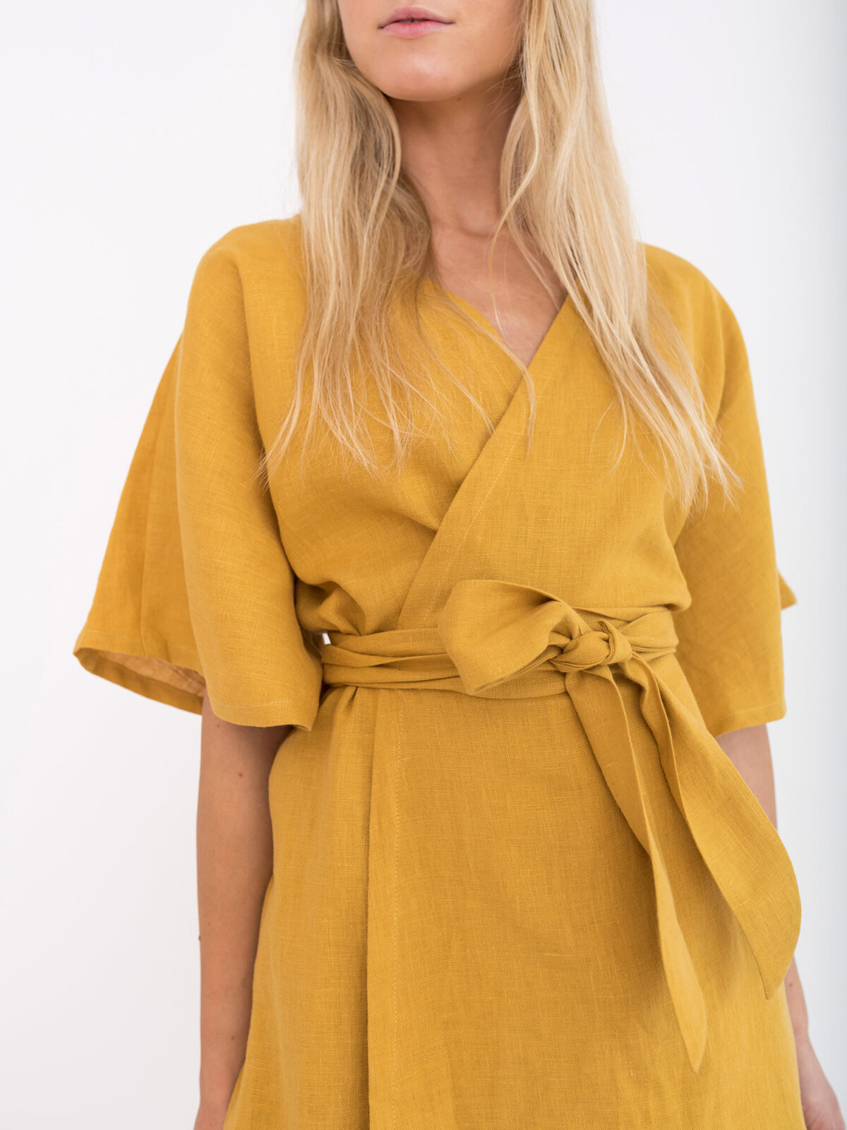 MARY pellava kesämekko Sinappi — sivulta