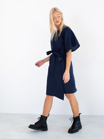 MARY Linen Wrap Dress