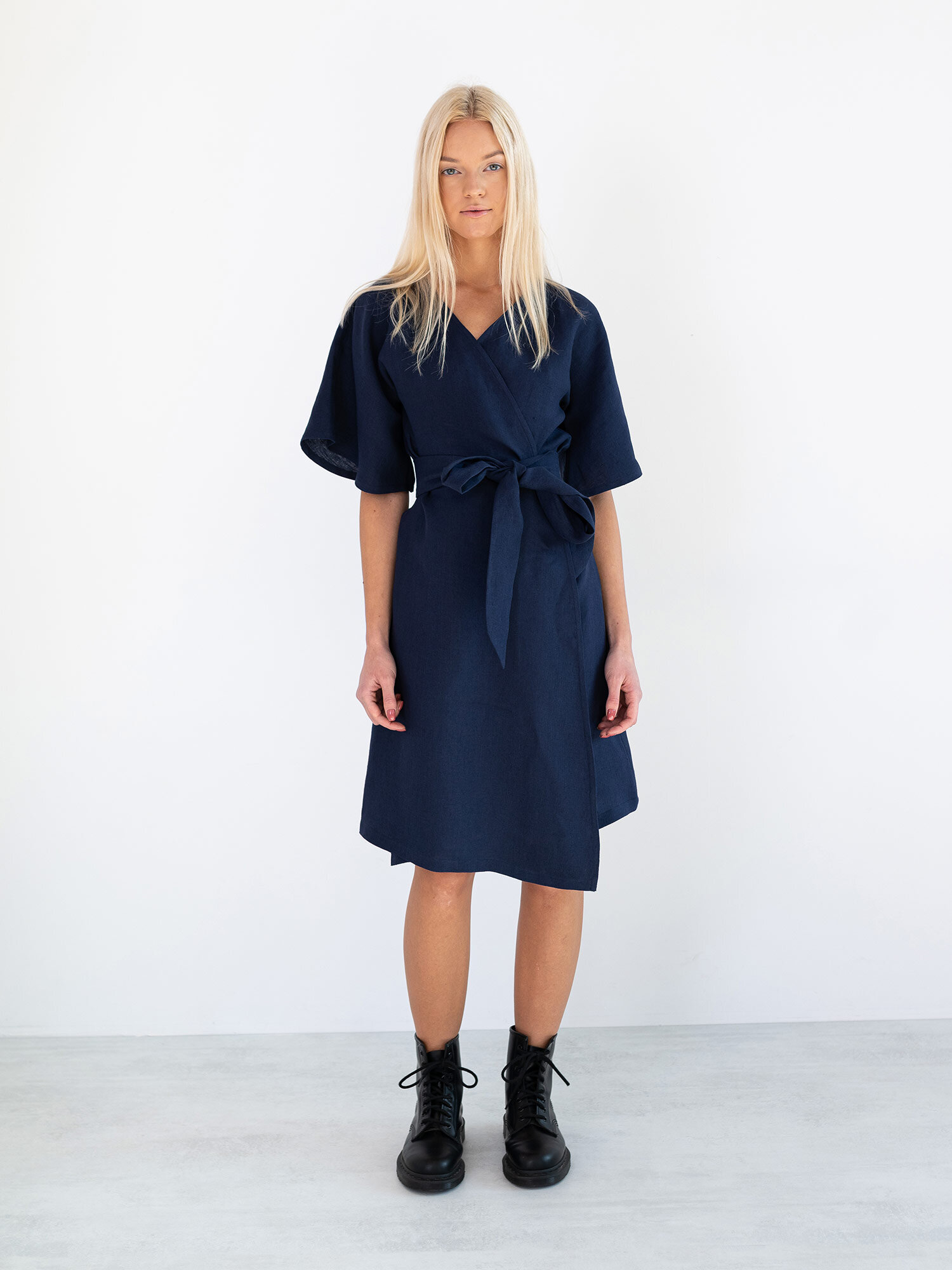 MARY Linen Wrap Dress - Image 2