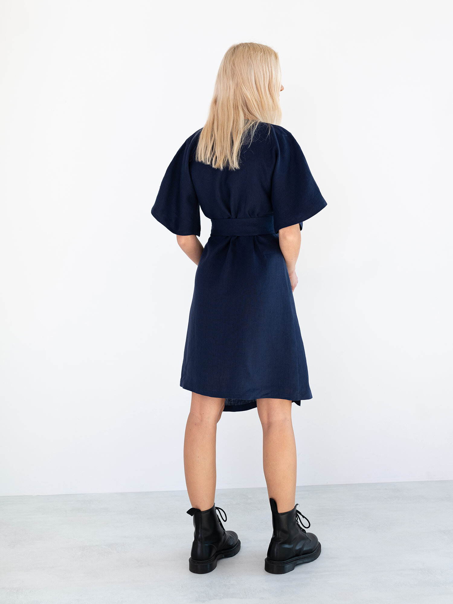 MARY Linen Wrap Dress - Image 5