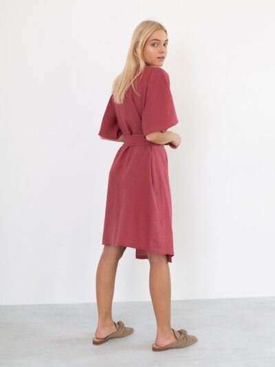 MARY Linen Wrap Dress
