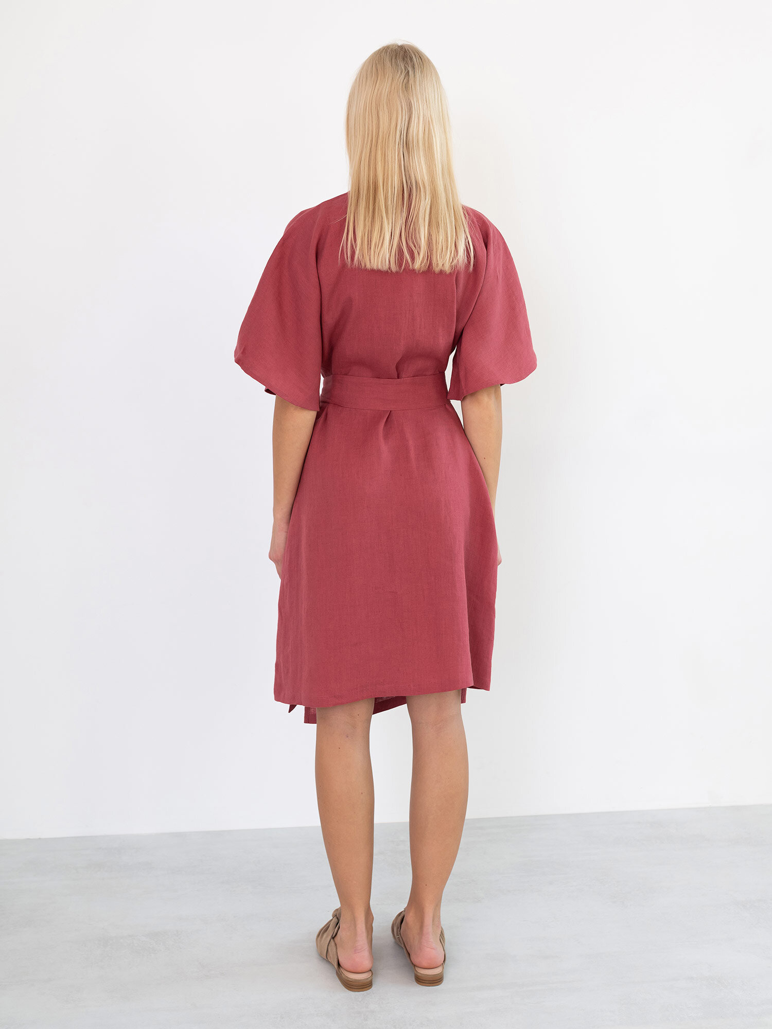 Pellava kesämekko MARY, Vadelma - Image 6