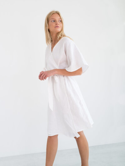 MARY Linen Wrap Dress