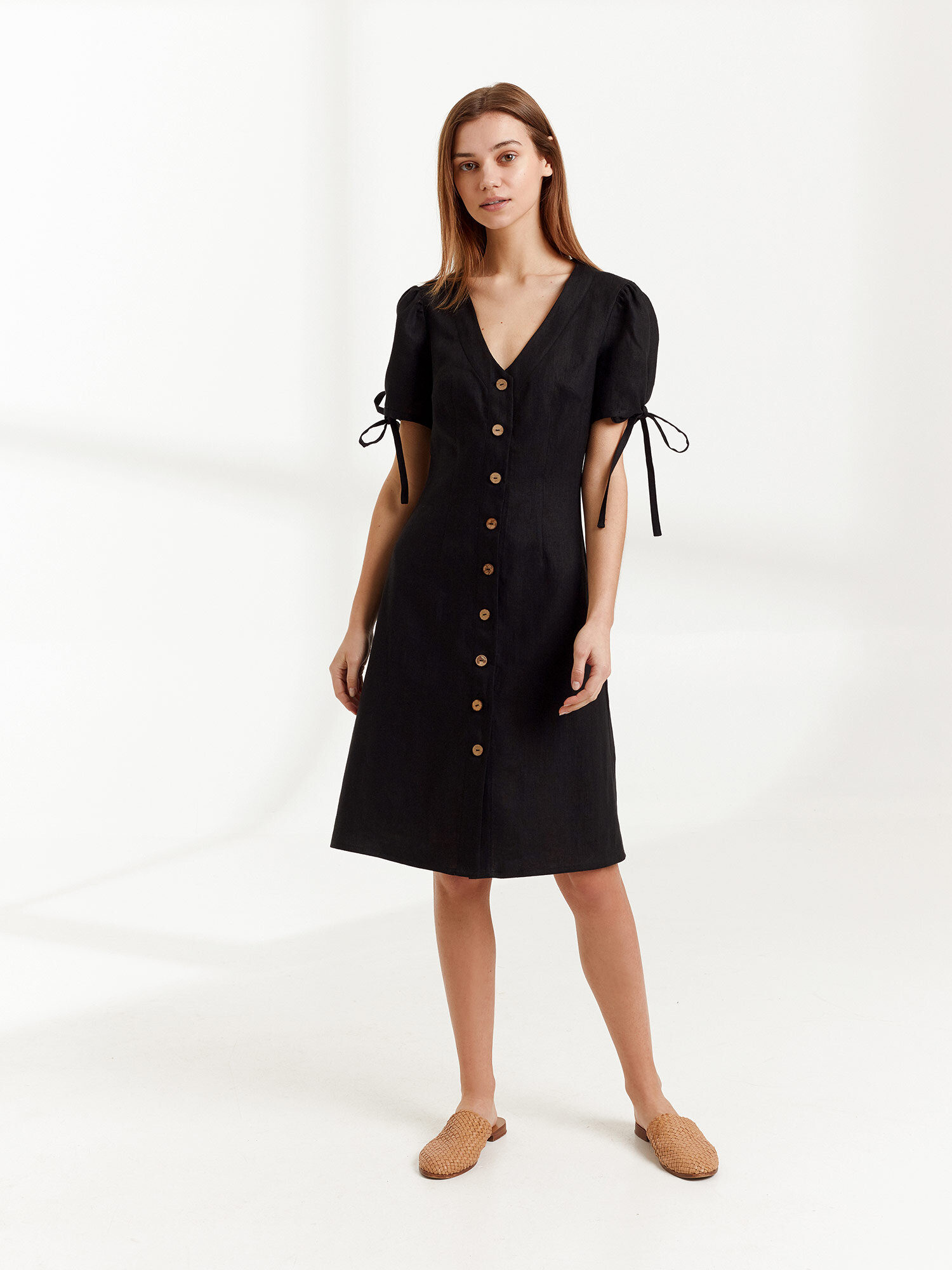 MONICA Linen Button Down Dress - Image 2
