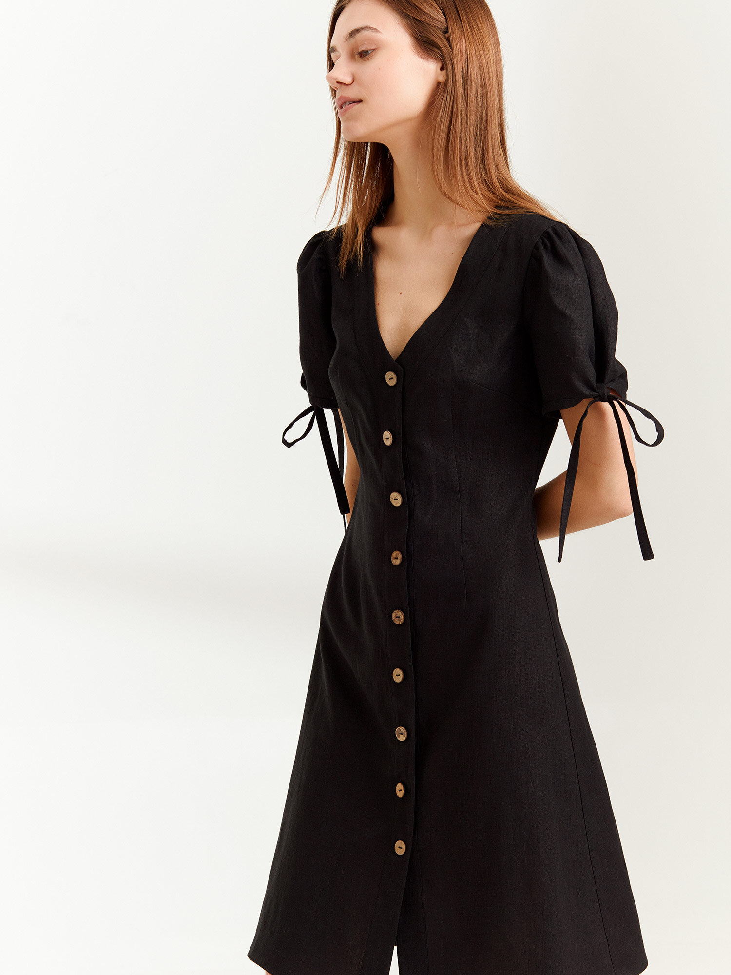 MONICA Linen Button Down Dress - Image 3