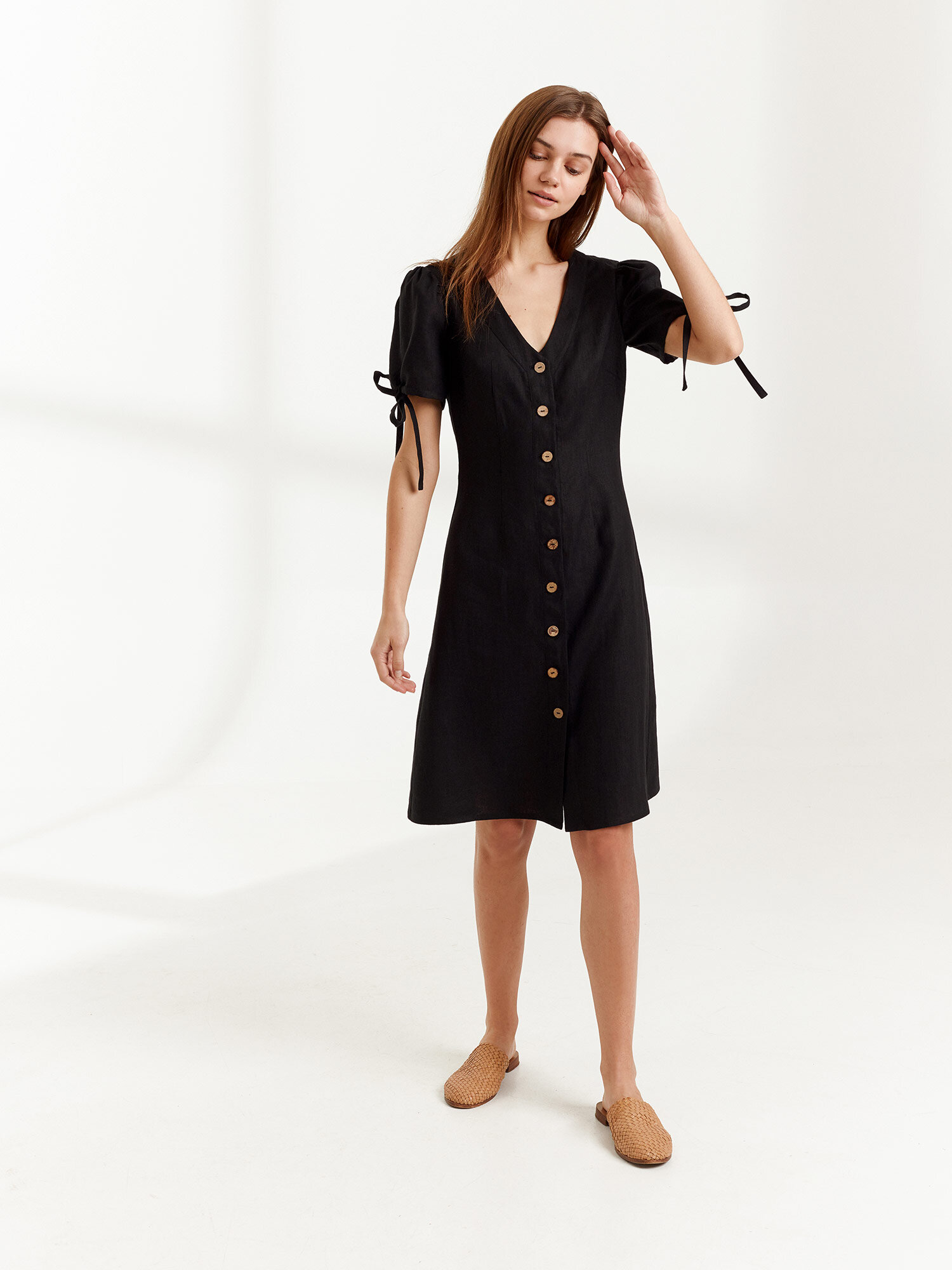 MONICA Linen Button Down Dress - Image 4