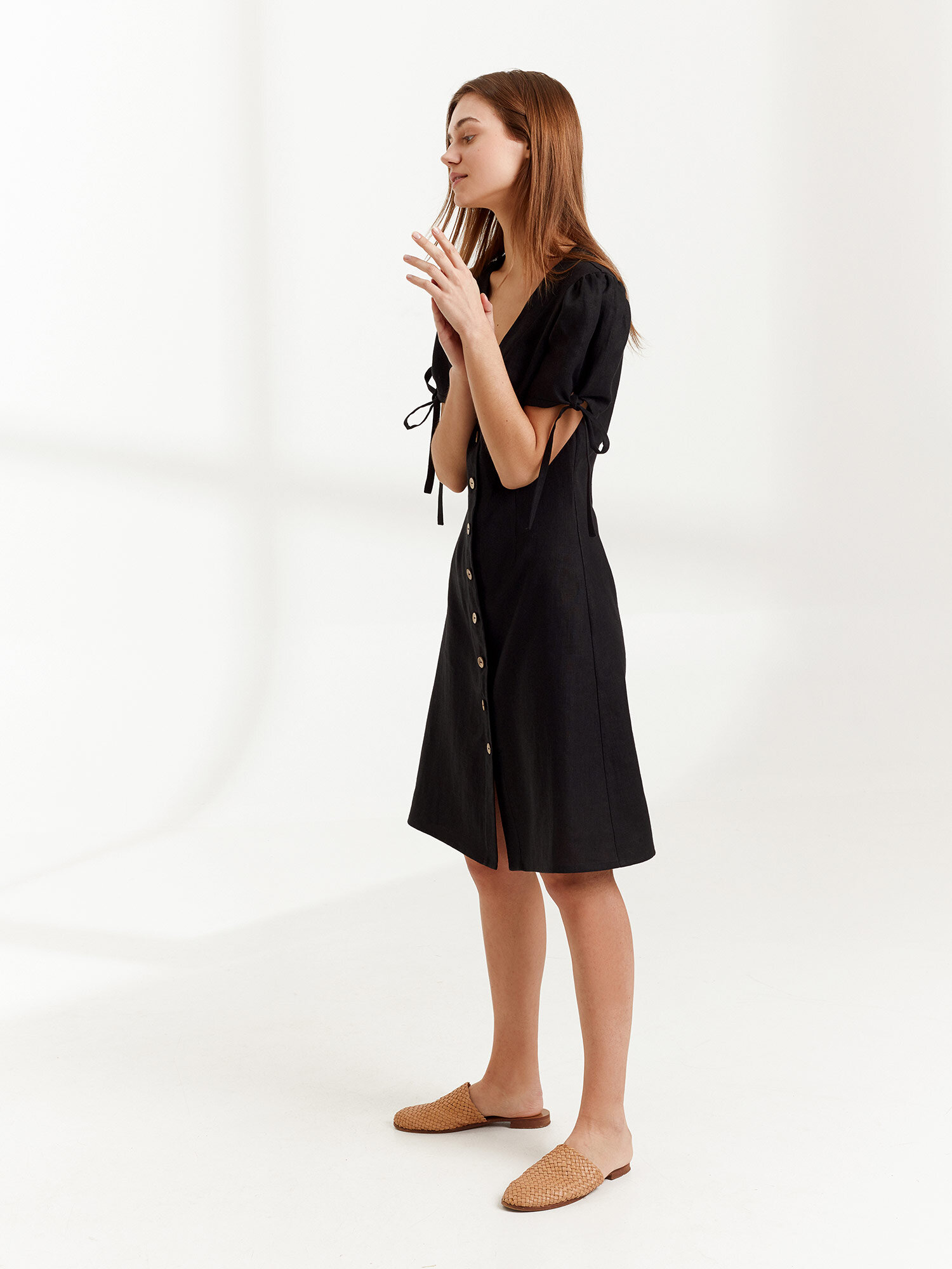 MONICA Linen Button Down Dress - Image 5