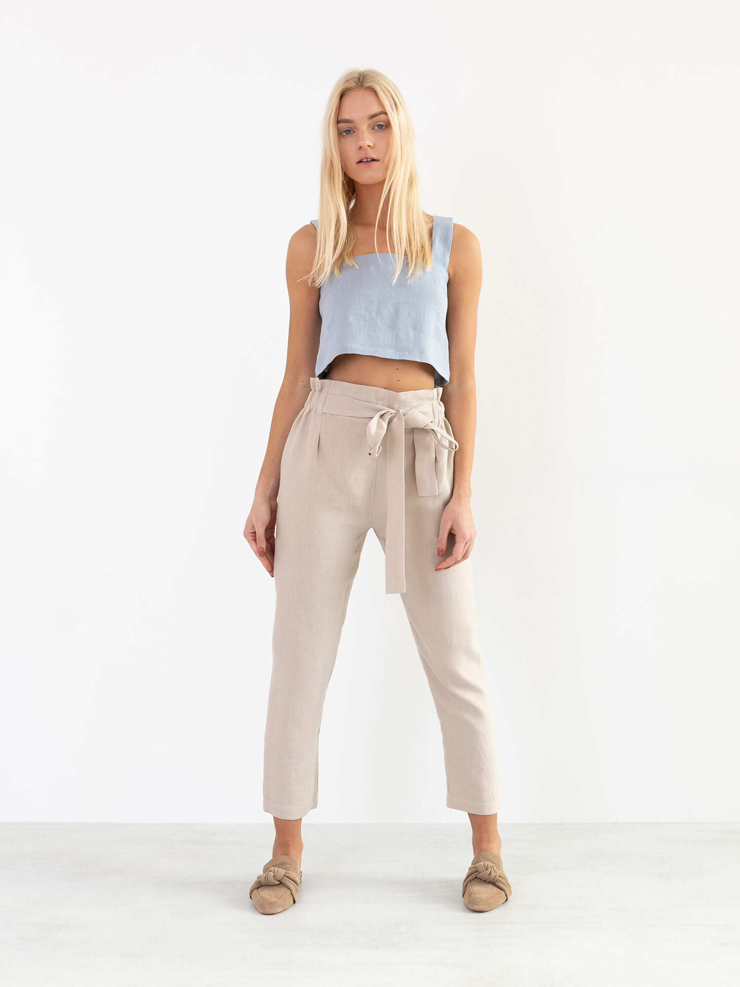 NOAH High Waisted Linen Pants - Image 4