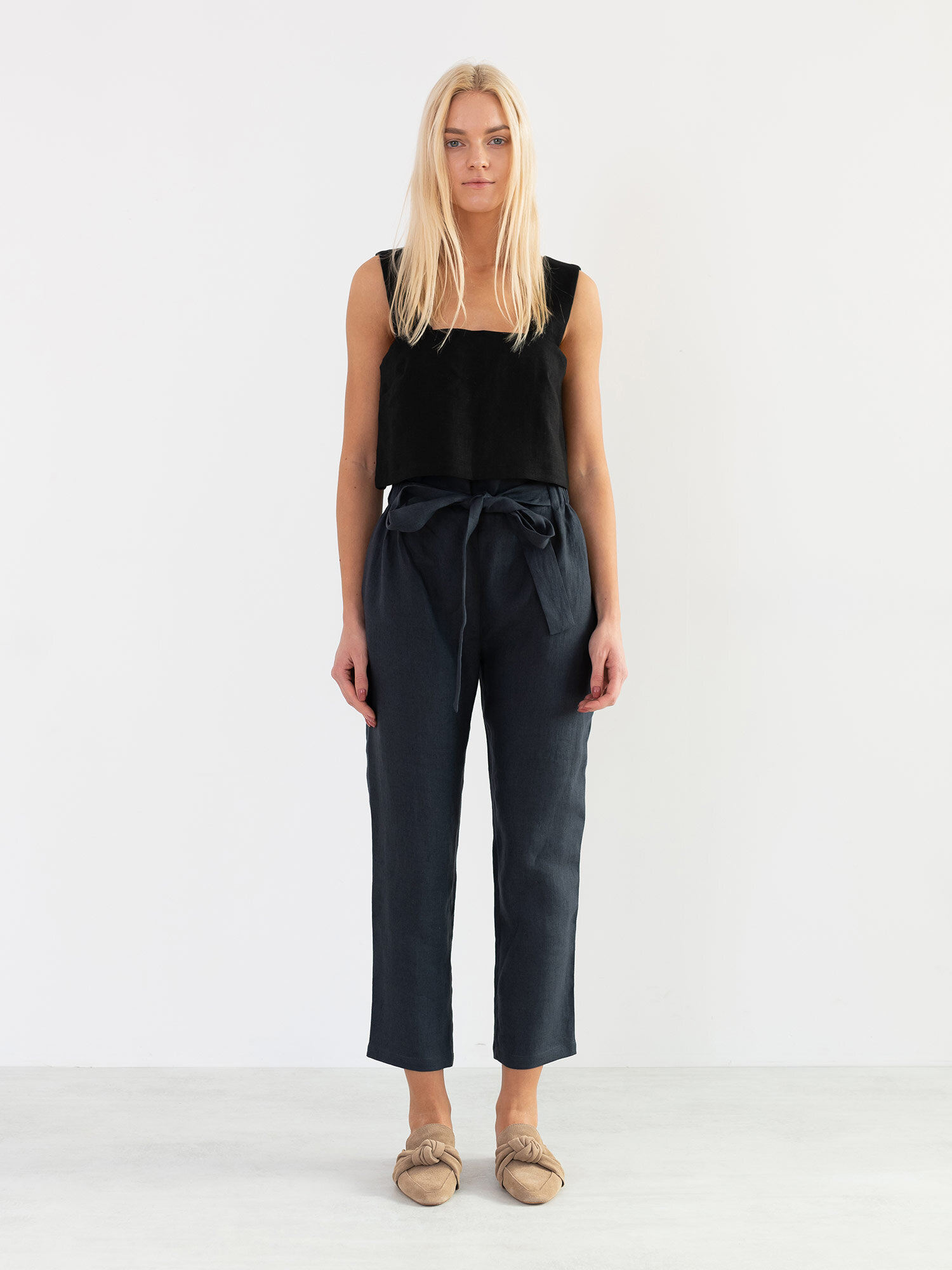NOAH High Waisted Linen Pants - Image 2