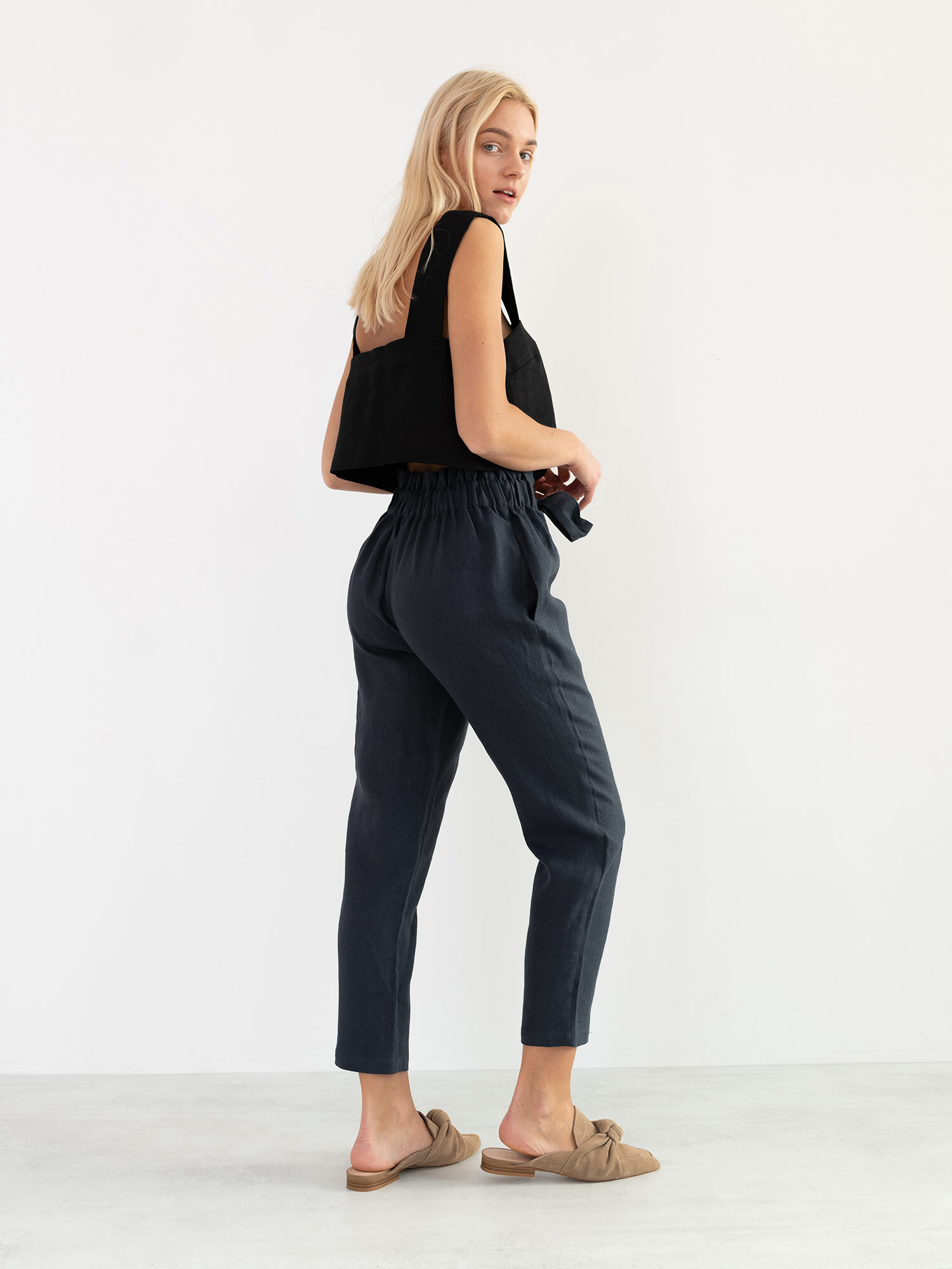 NOAH High Waisted Linen Pants - Image 4