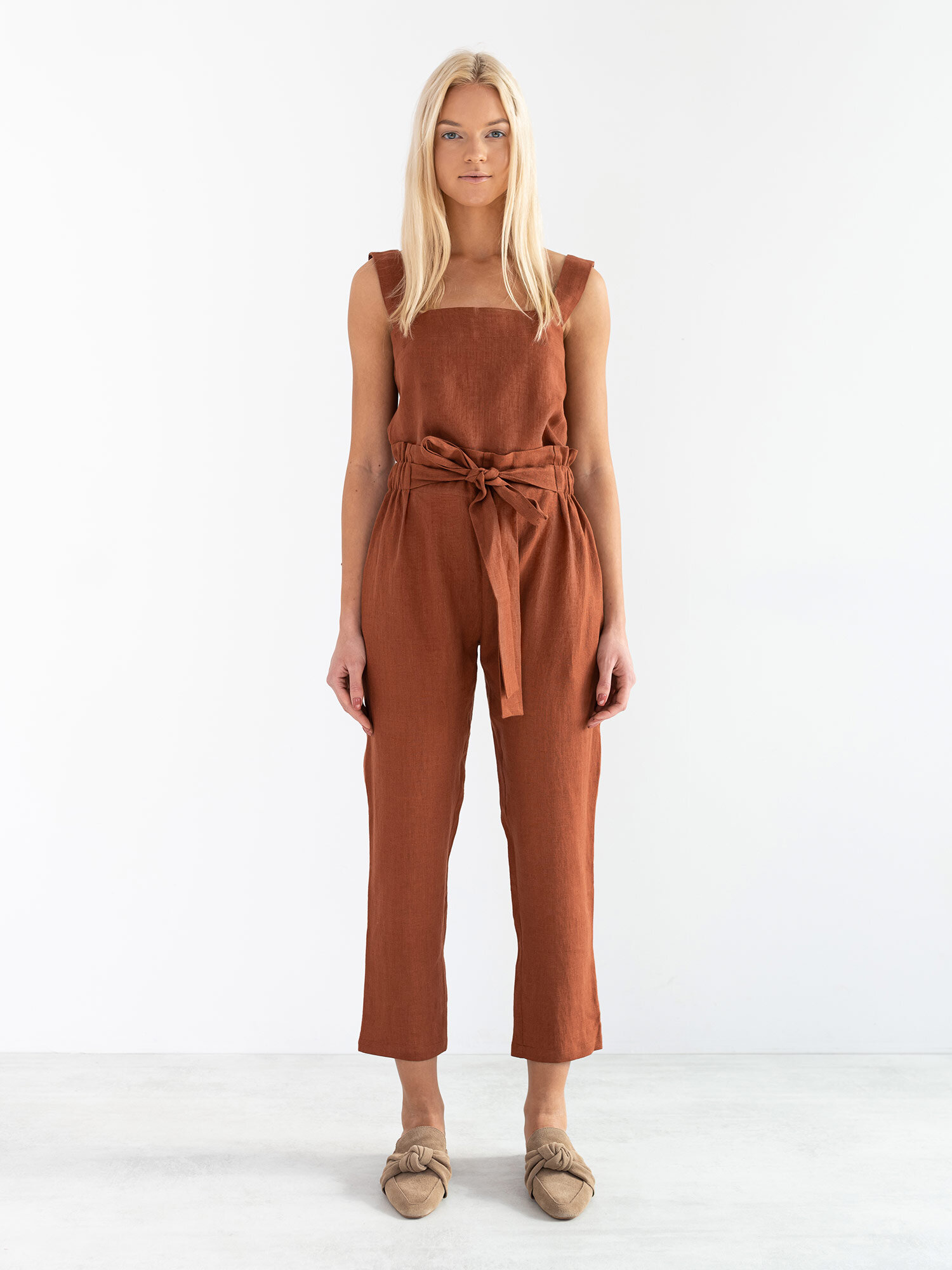 NOAH High Waisted Linen Pants - Image 2