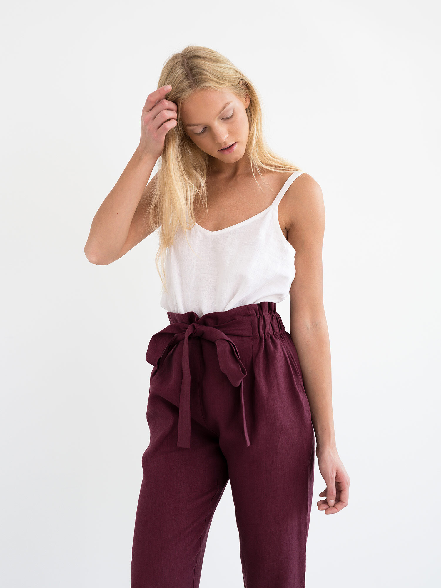NOAH Paper Bag Linen Pants - Image 5