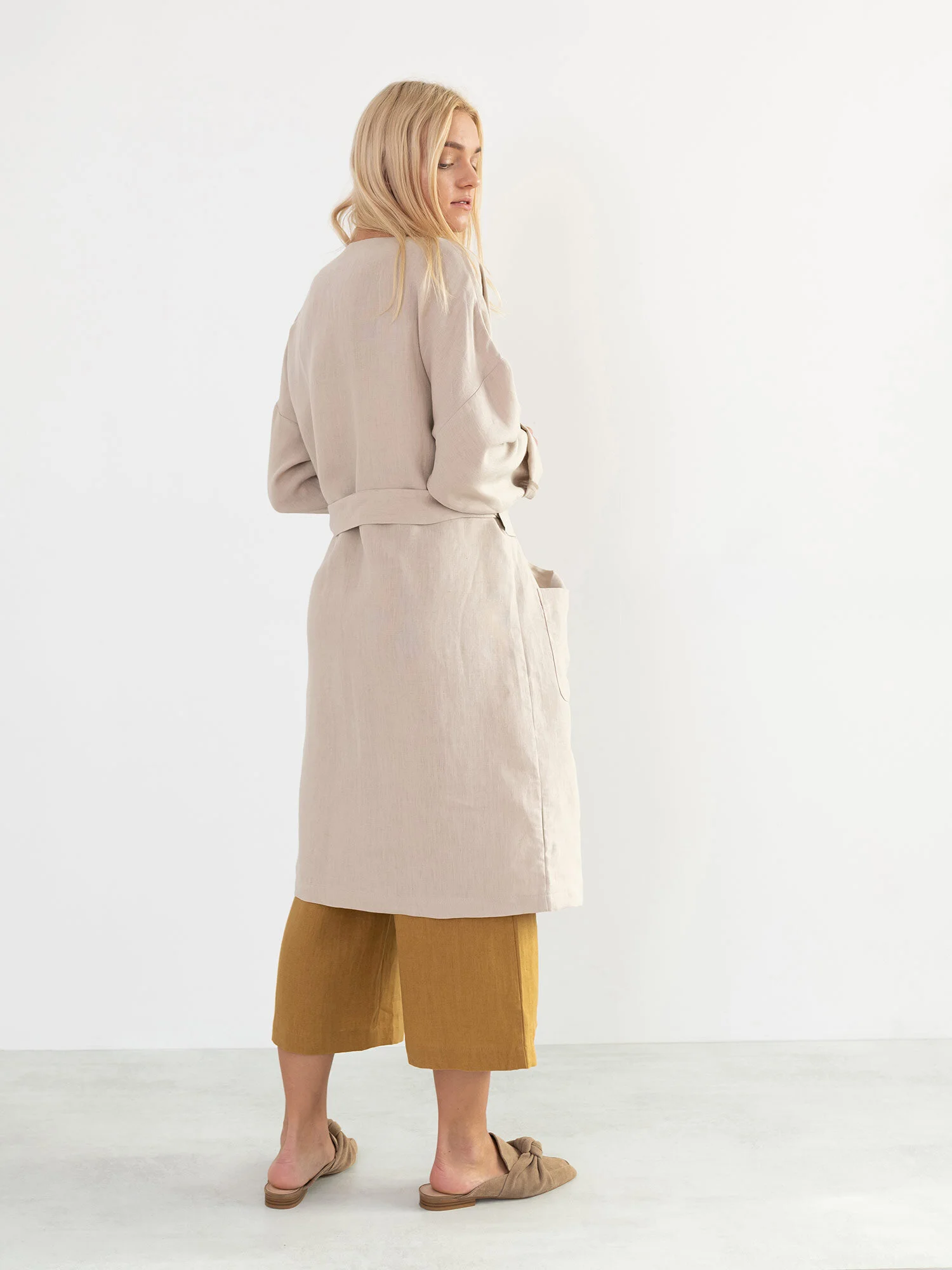 Image 5 of NORA Linen Coat in Beige from Love and Confuse