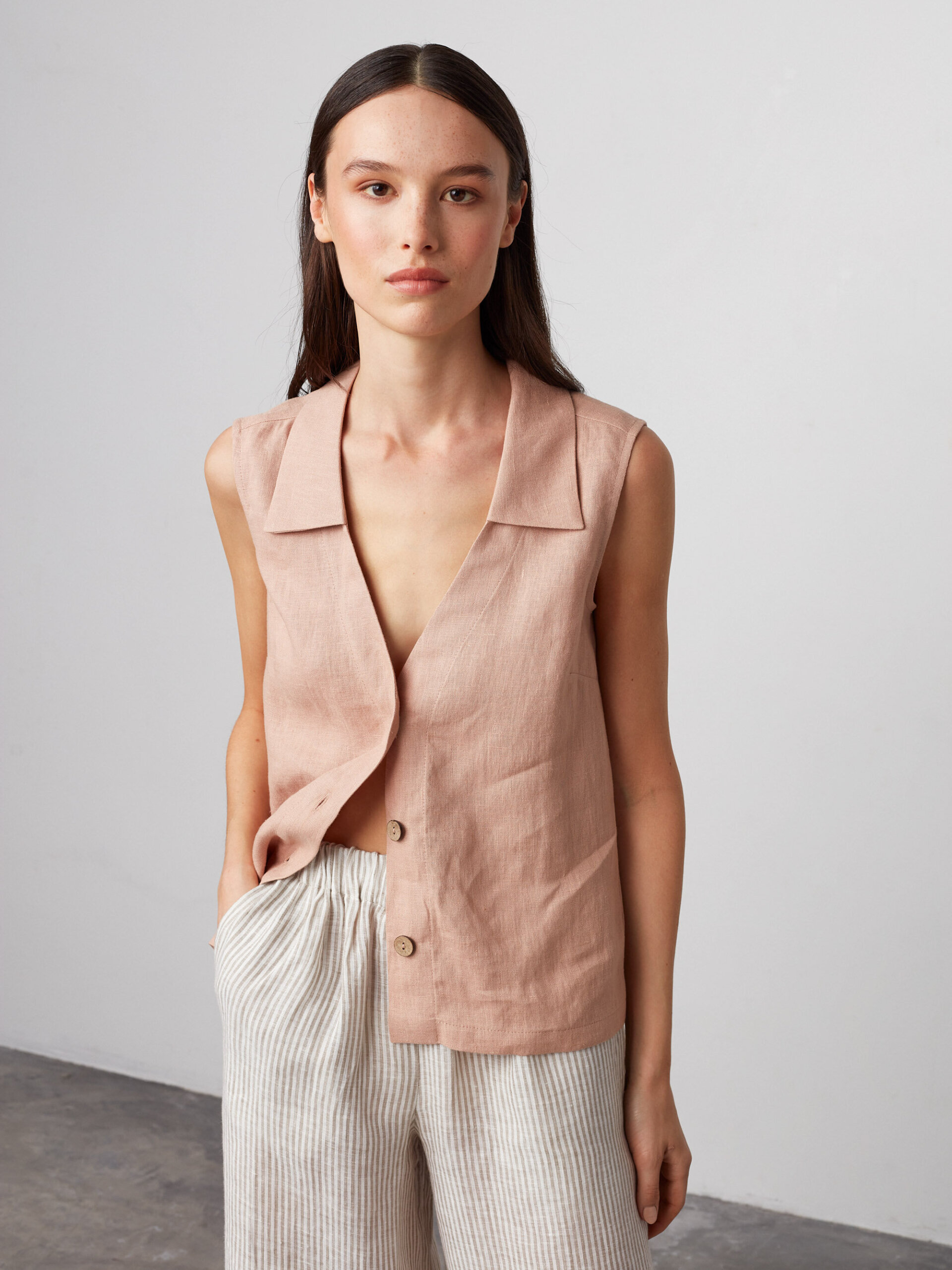 PEARL Wide Leg Linen Pants - Image 3