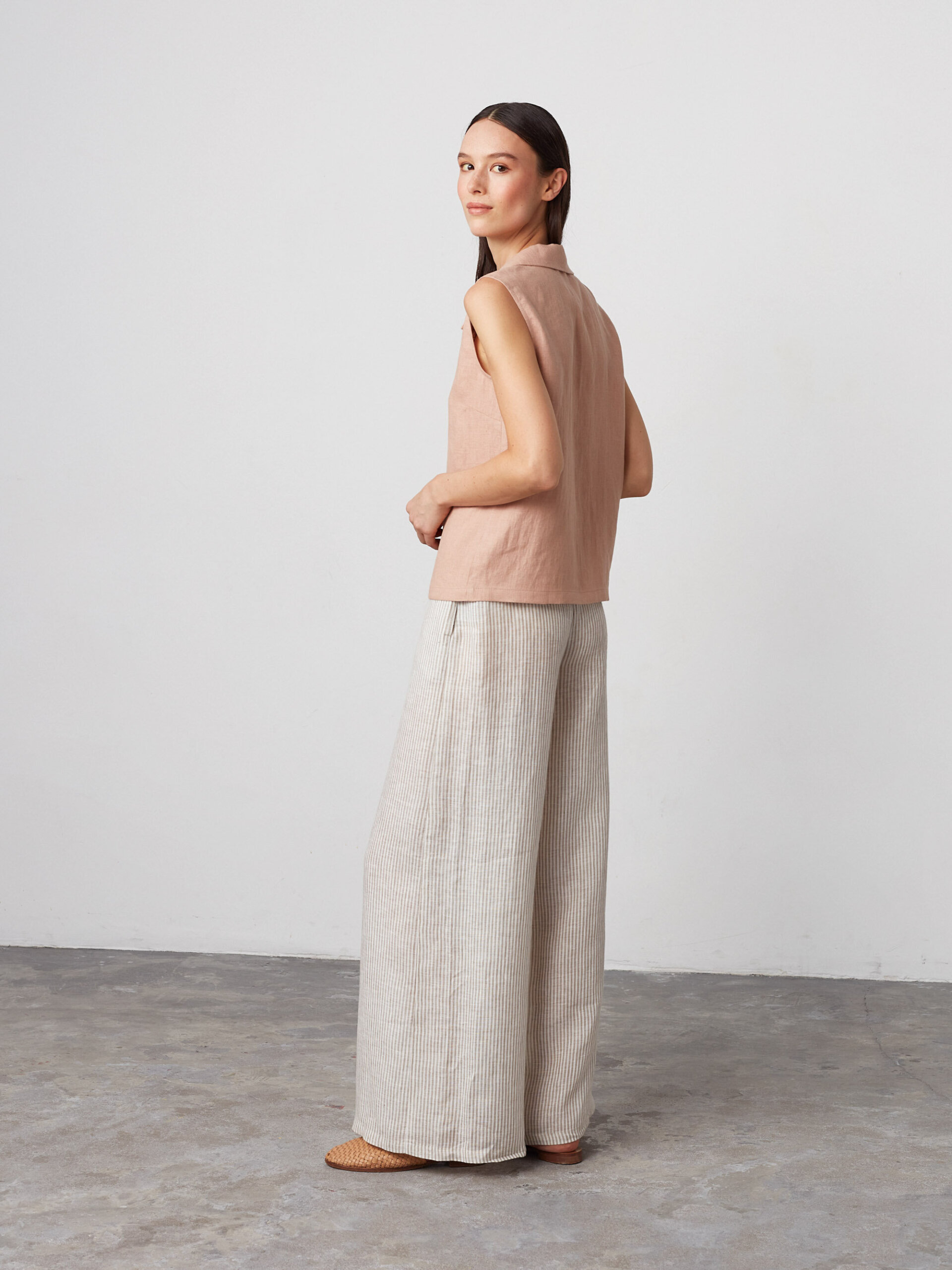 PEARL Wide Leg Linen Pants - Image 4