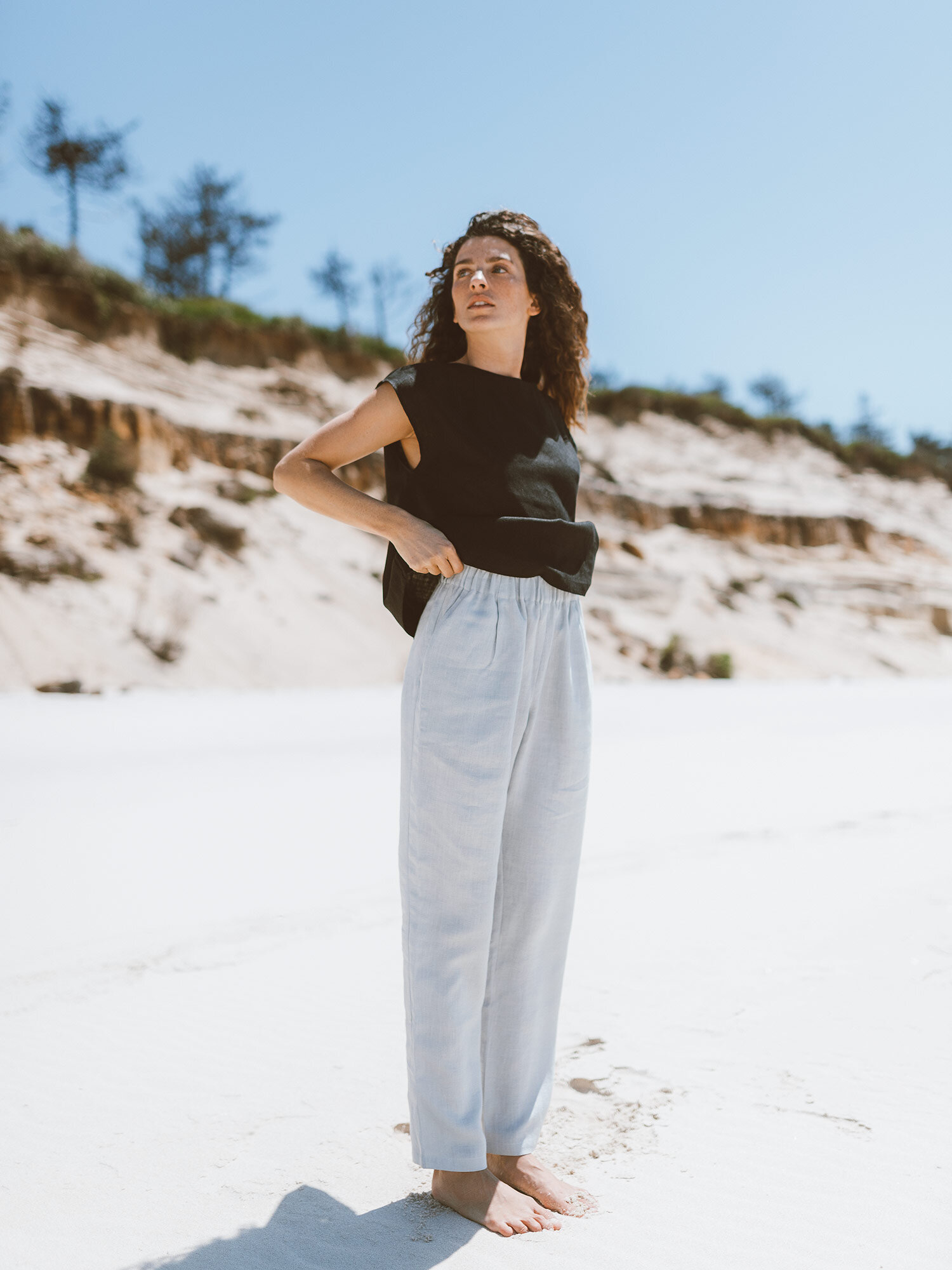 RAVEN Linen High Waist Pants - Image 2
