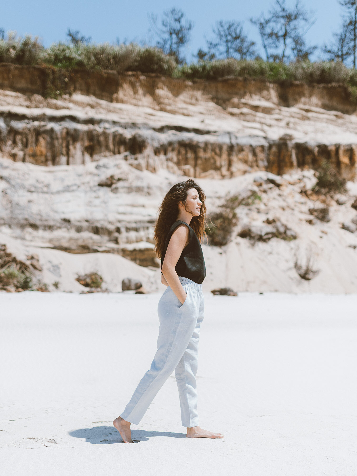 RAVEN Linen High Waist Pants - Image 4