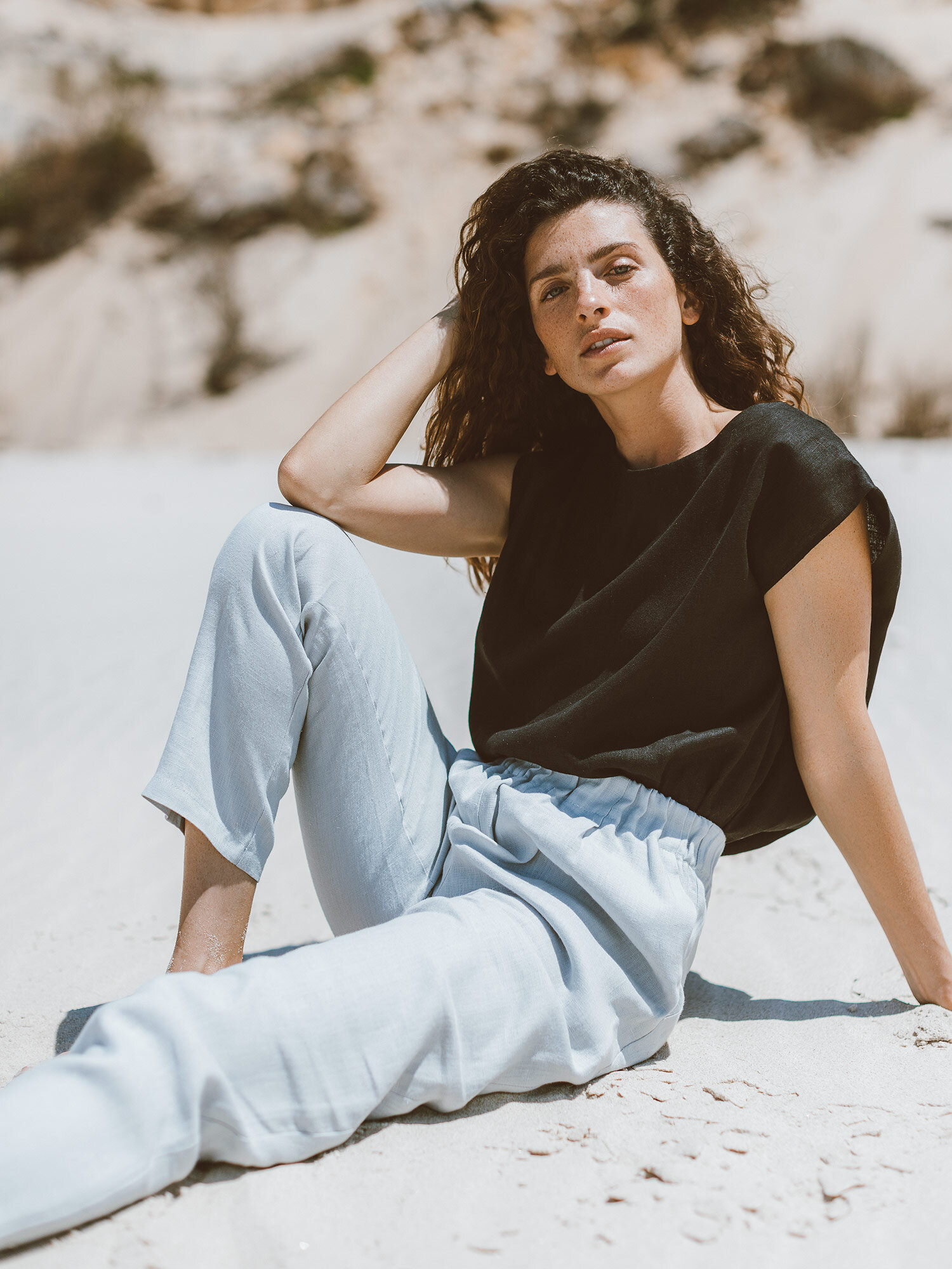 RAVEN Linen High Waist Pants - Image 5