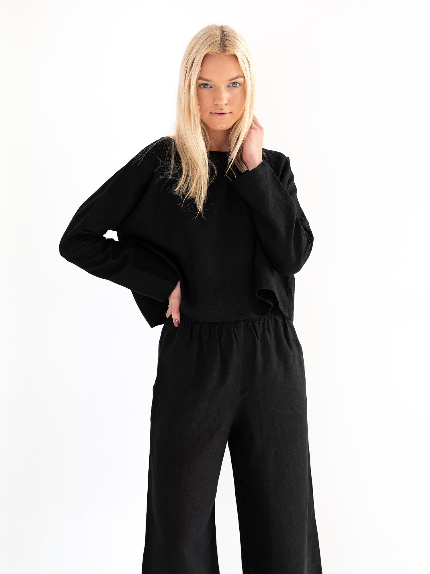 RILEY Wide Leg Linen Pants - Image 2