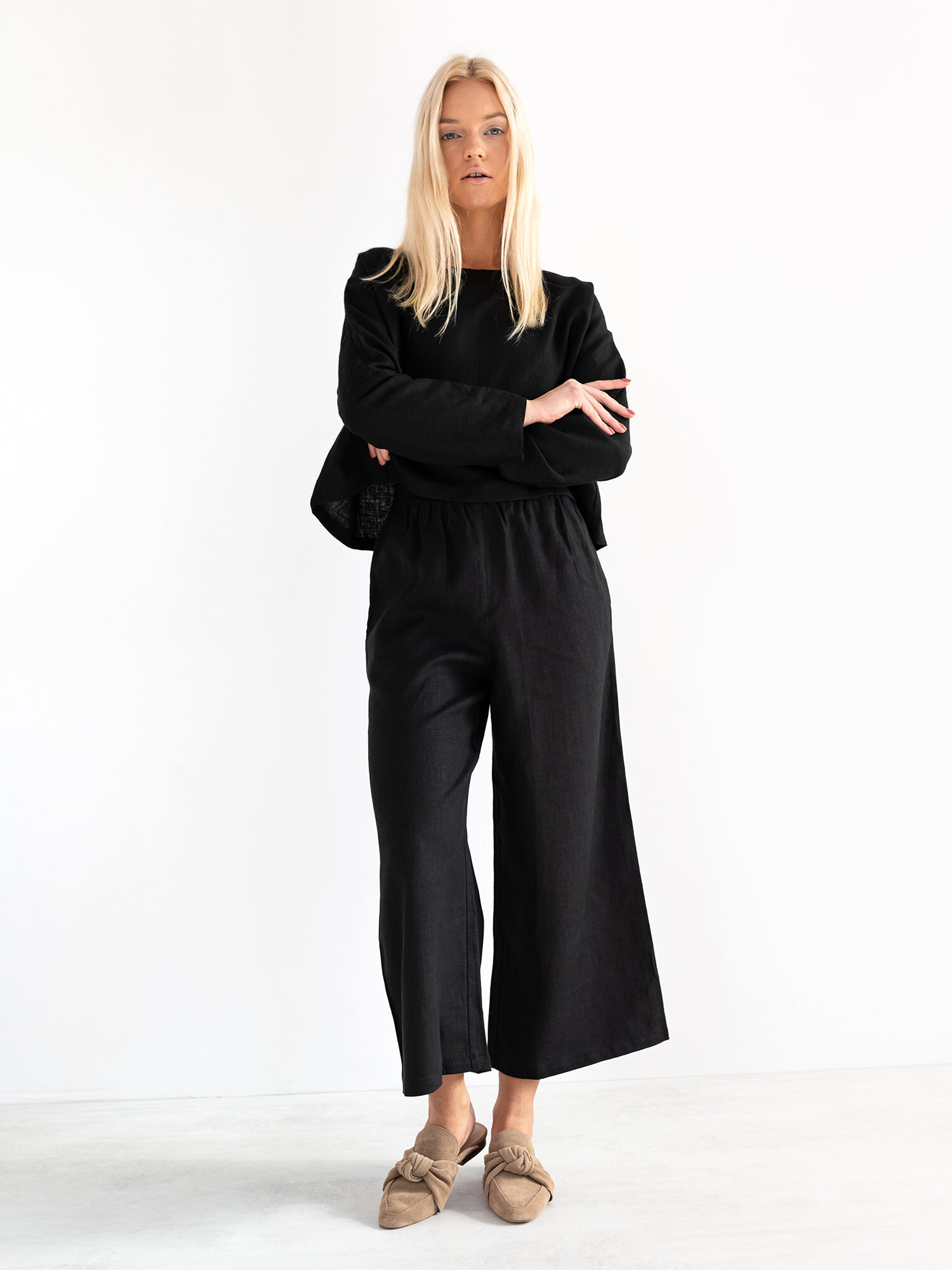 RILEY Wide Leg Linen Pants - Image 3