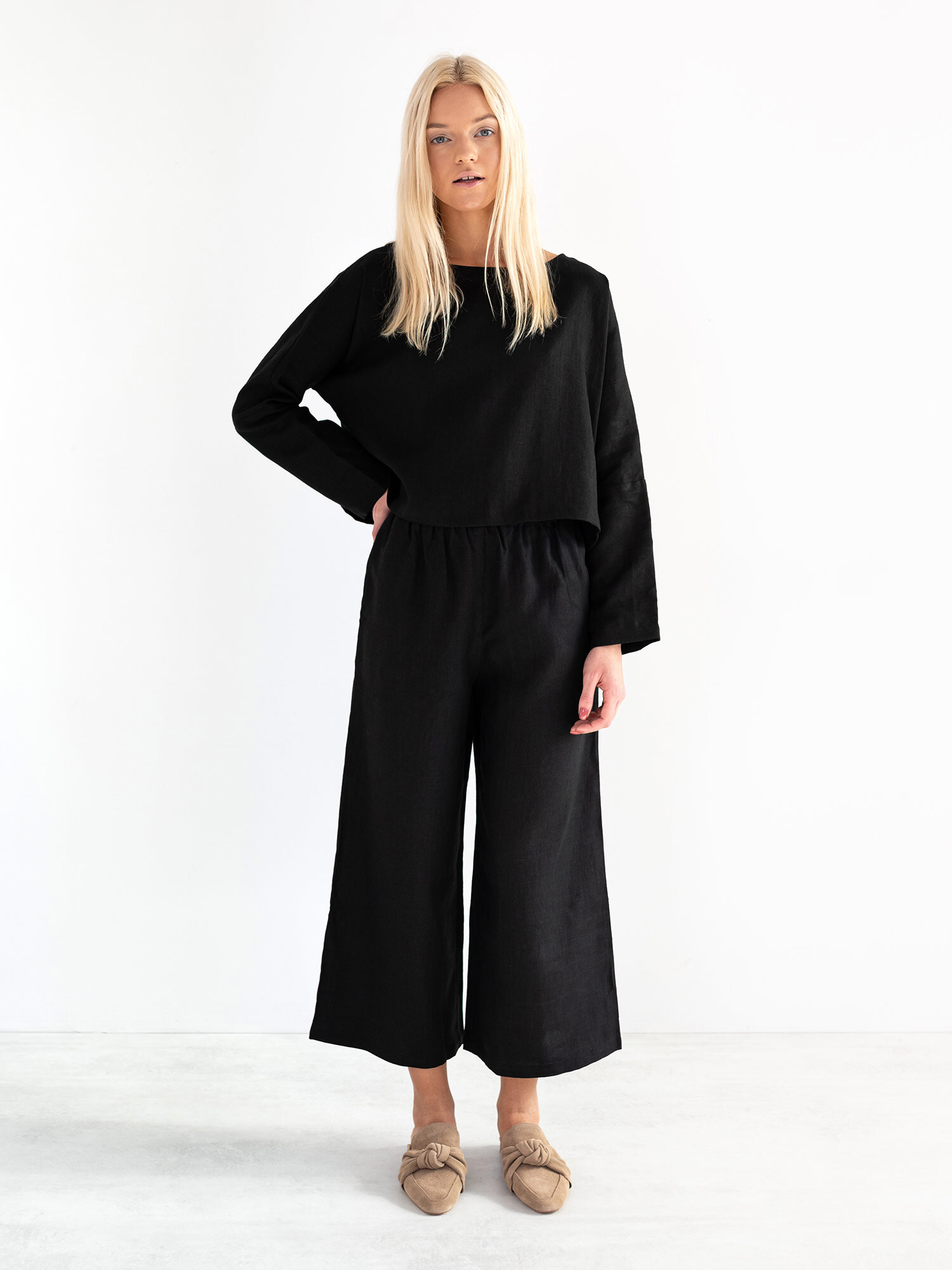RILEY Wide Leg Linen Pants - Image 4